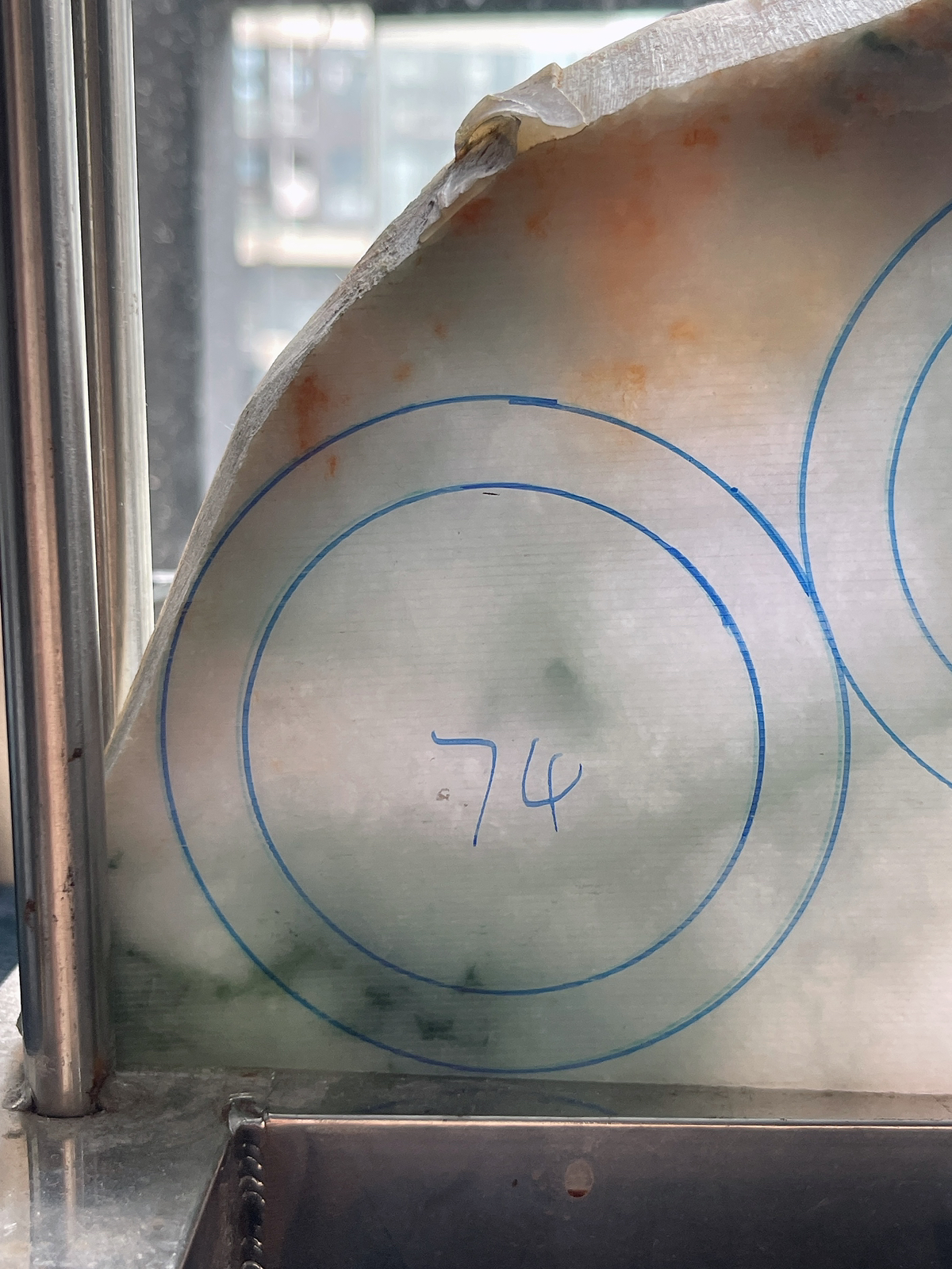 翡翠板料，⭕️正圈最大做58，圆条最大做54