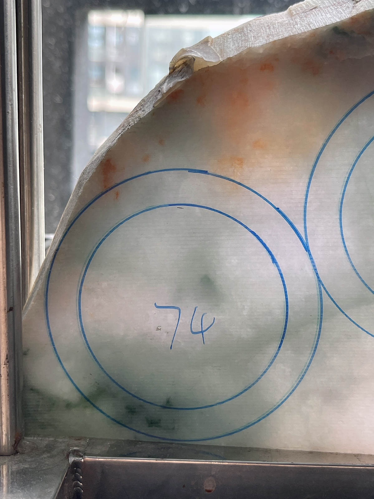 翡翠板料，⭕️正圈最大做58，圆条最大做54