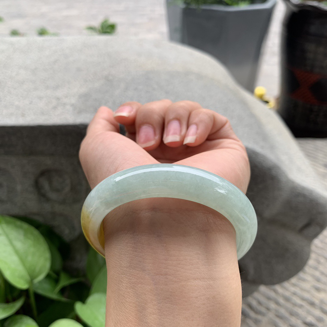 圈口55.8-12.5-8.5【蜜糖黄正圈手镯】正圈55 56可戴