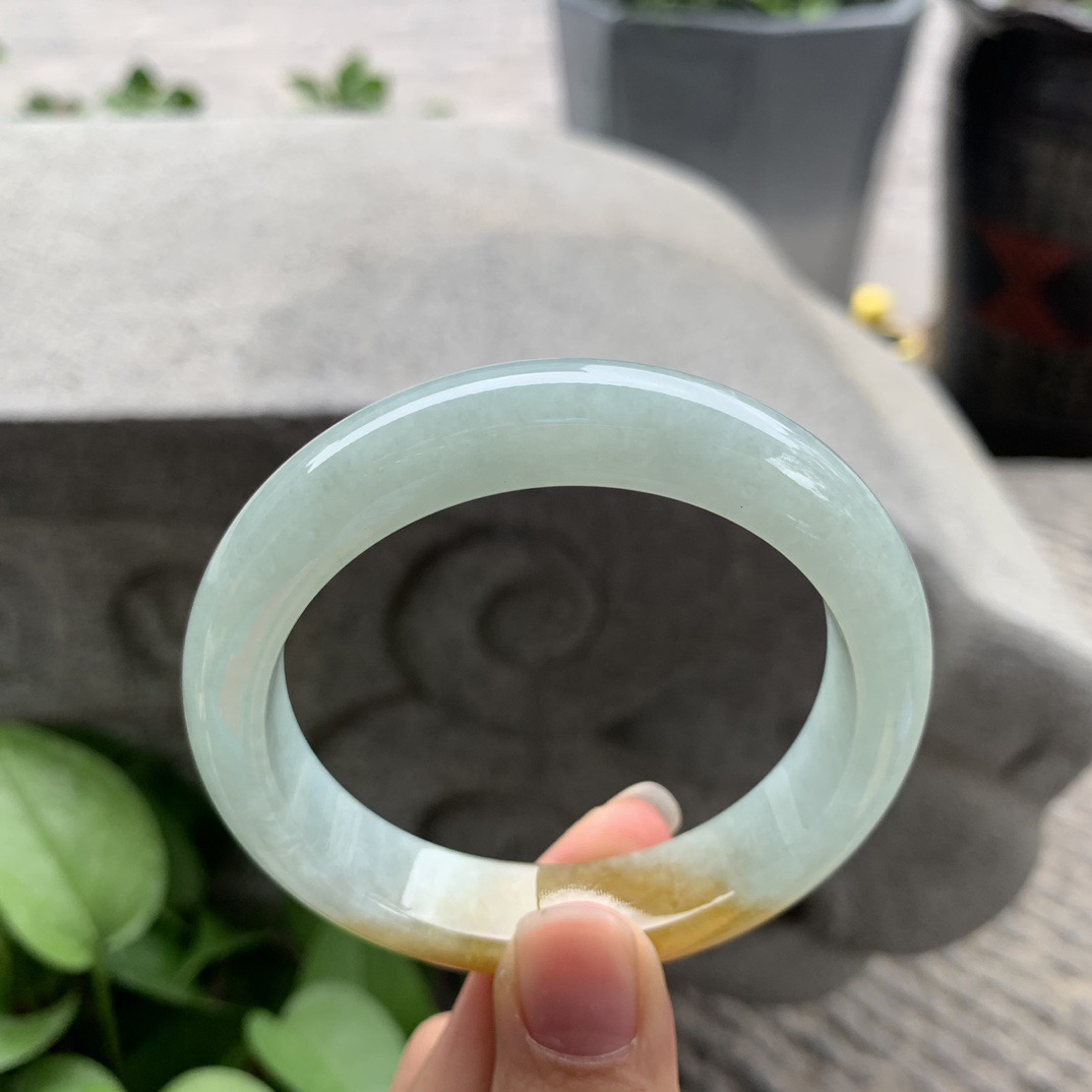 圈口55.8-12.5-8.5【蜜糖黄正圈手镯】正圈55 56可戴