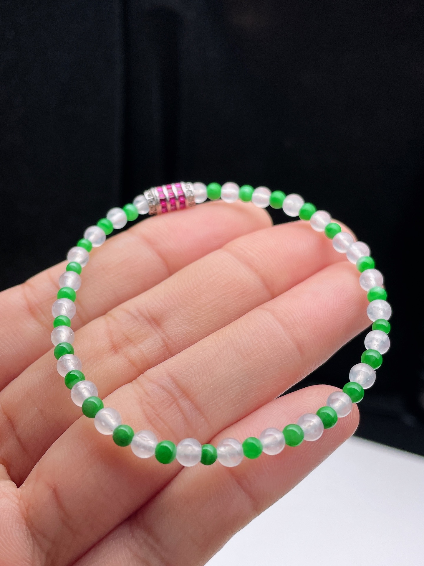 3.6mm冰绿手链 不议