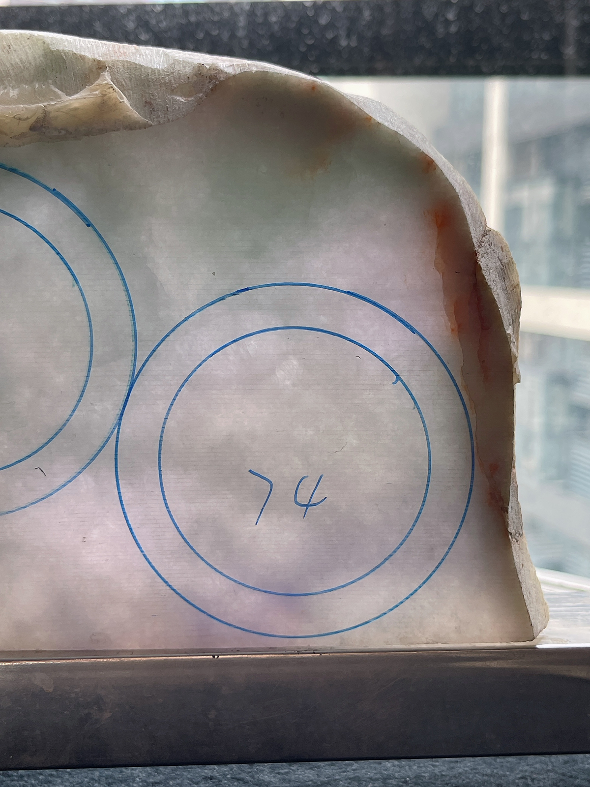 翡翠板料，⭕️正圈最大做58，圆条最大做54