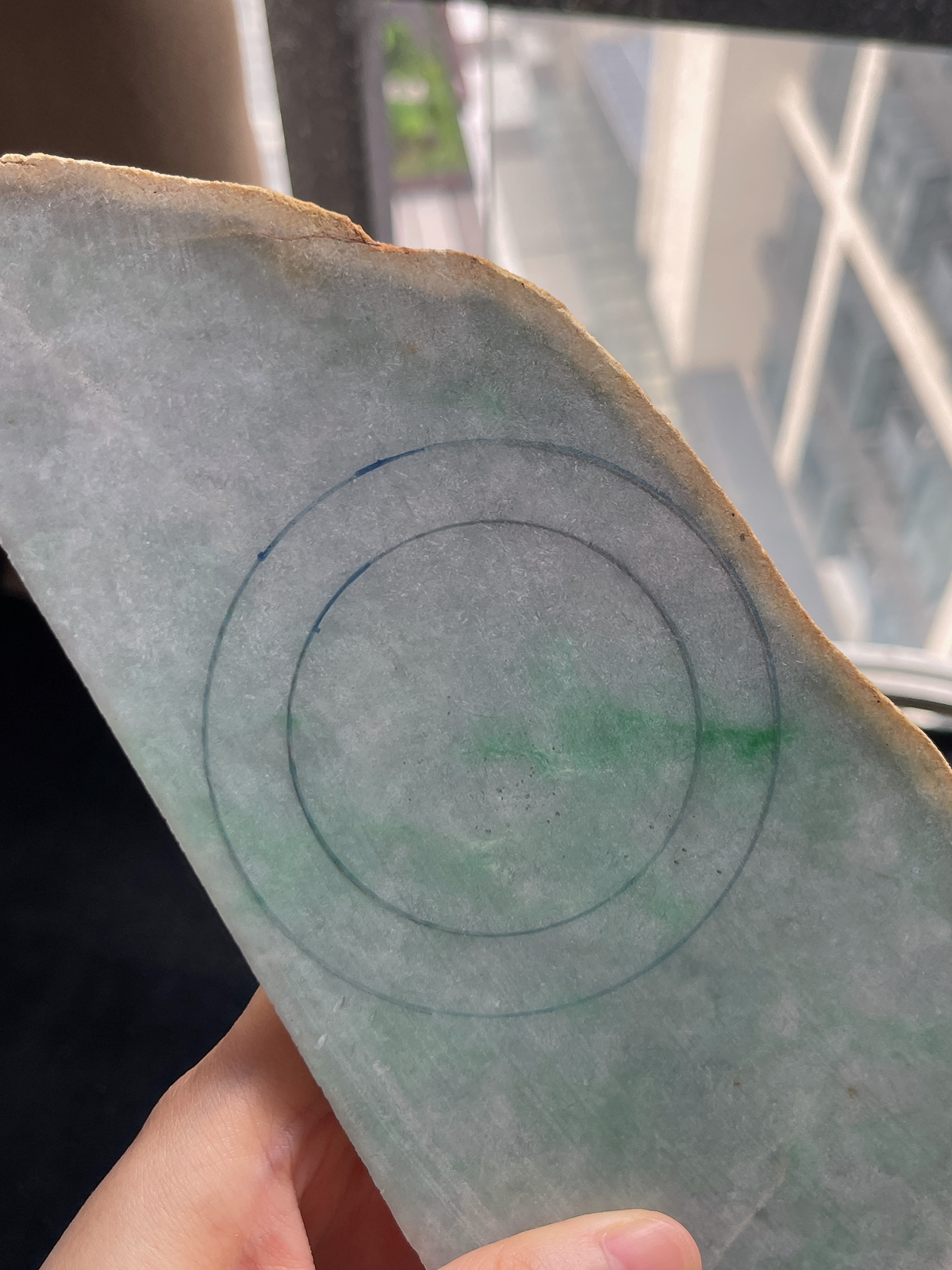 翡翠板料，⭕️正圈最大做59，圆条最大做55