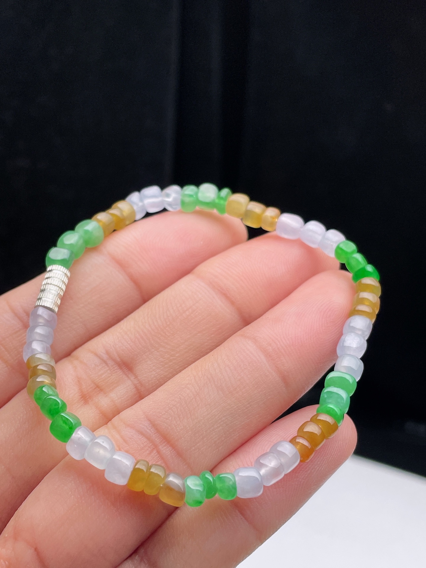 4mm冰双彩手链 不议