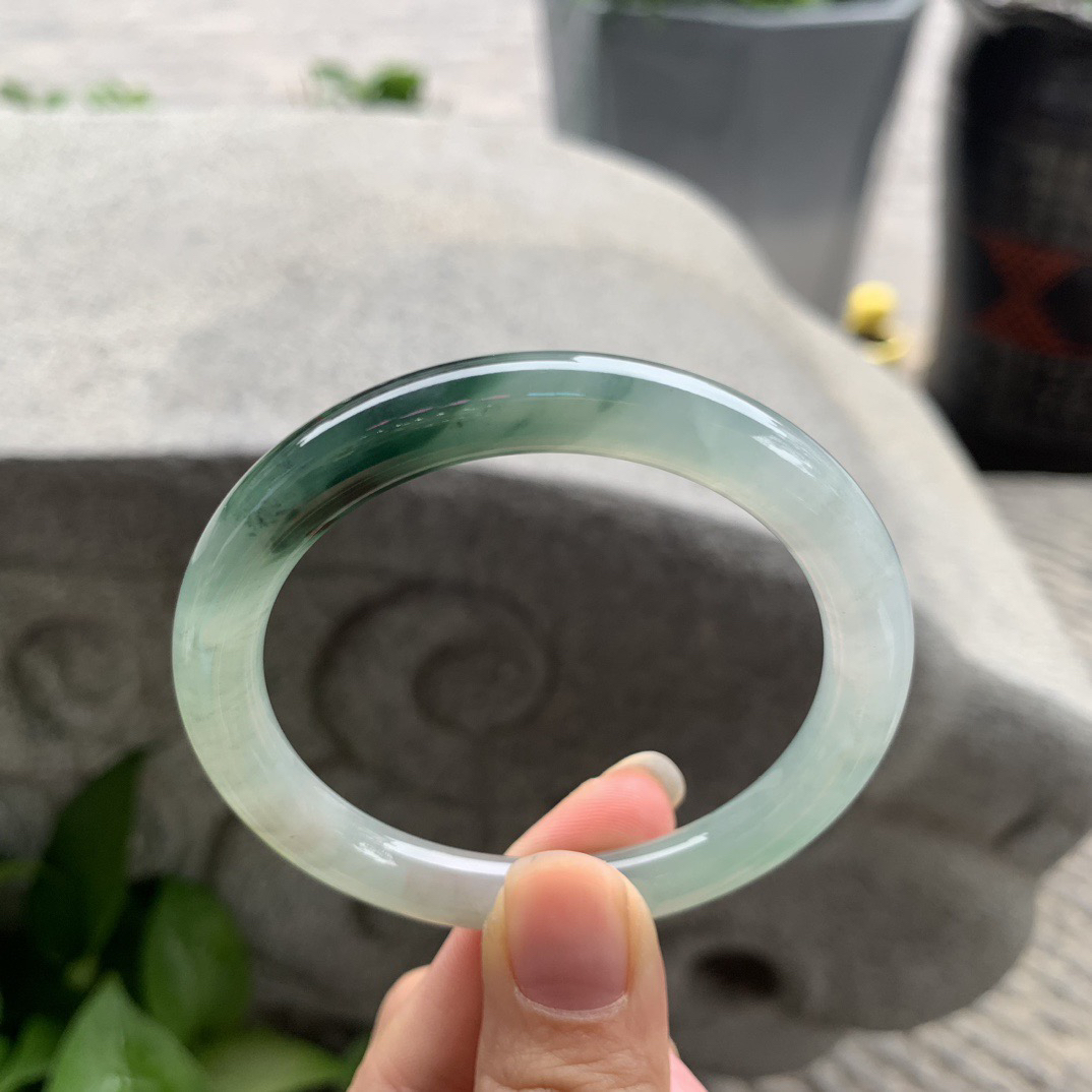 小圈口53.2-8.1 【飘花圆条手镯】圆条53 54可戴