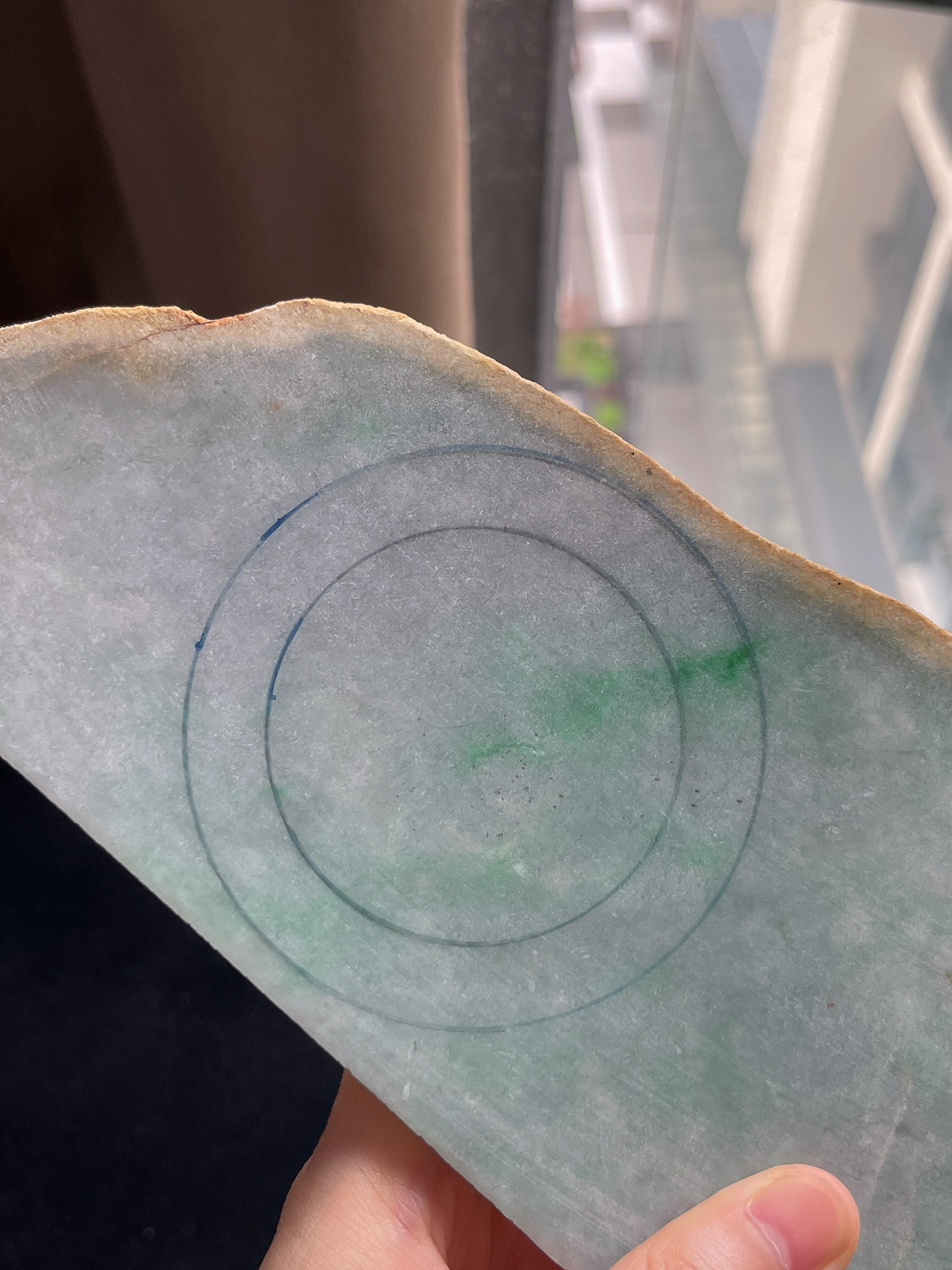 翡翠板料，⭕️正圈最大做59，圆条最大做55