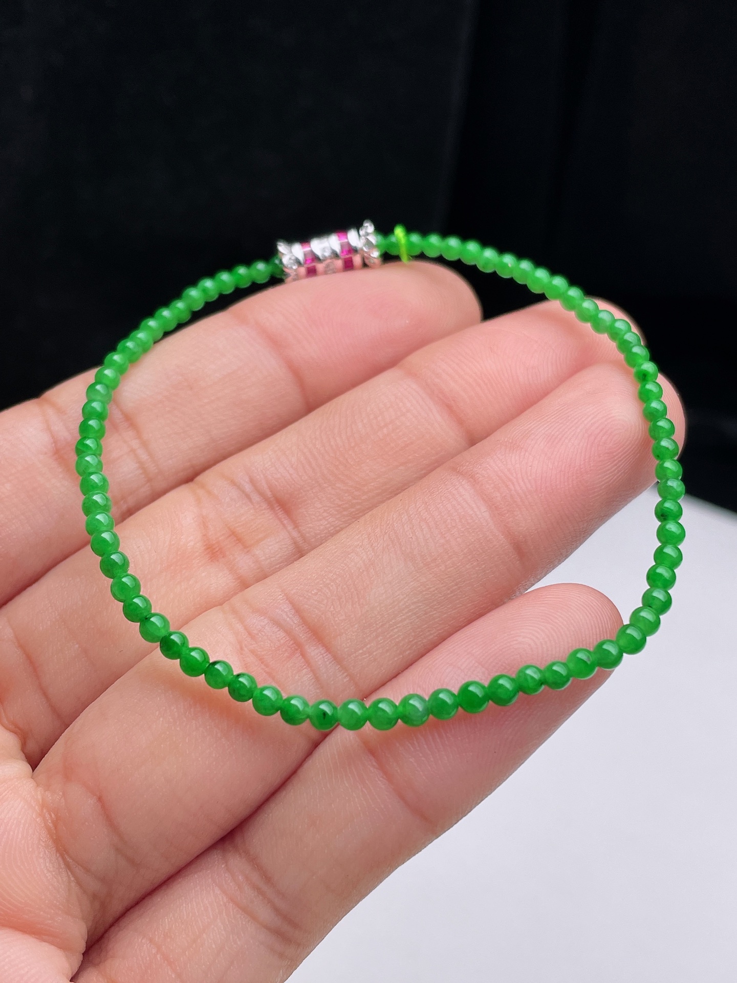 2.5mm满绿小米珠手链 不议