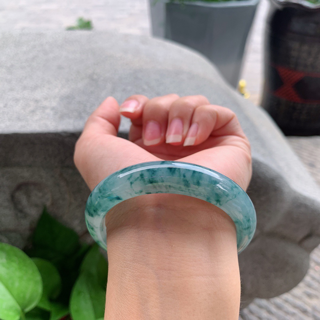 圈口55-12.7-8.4 【冰飘花正圈手镯】正圈55 56可戴