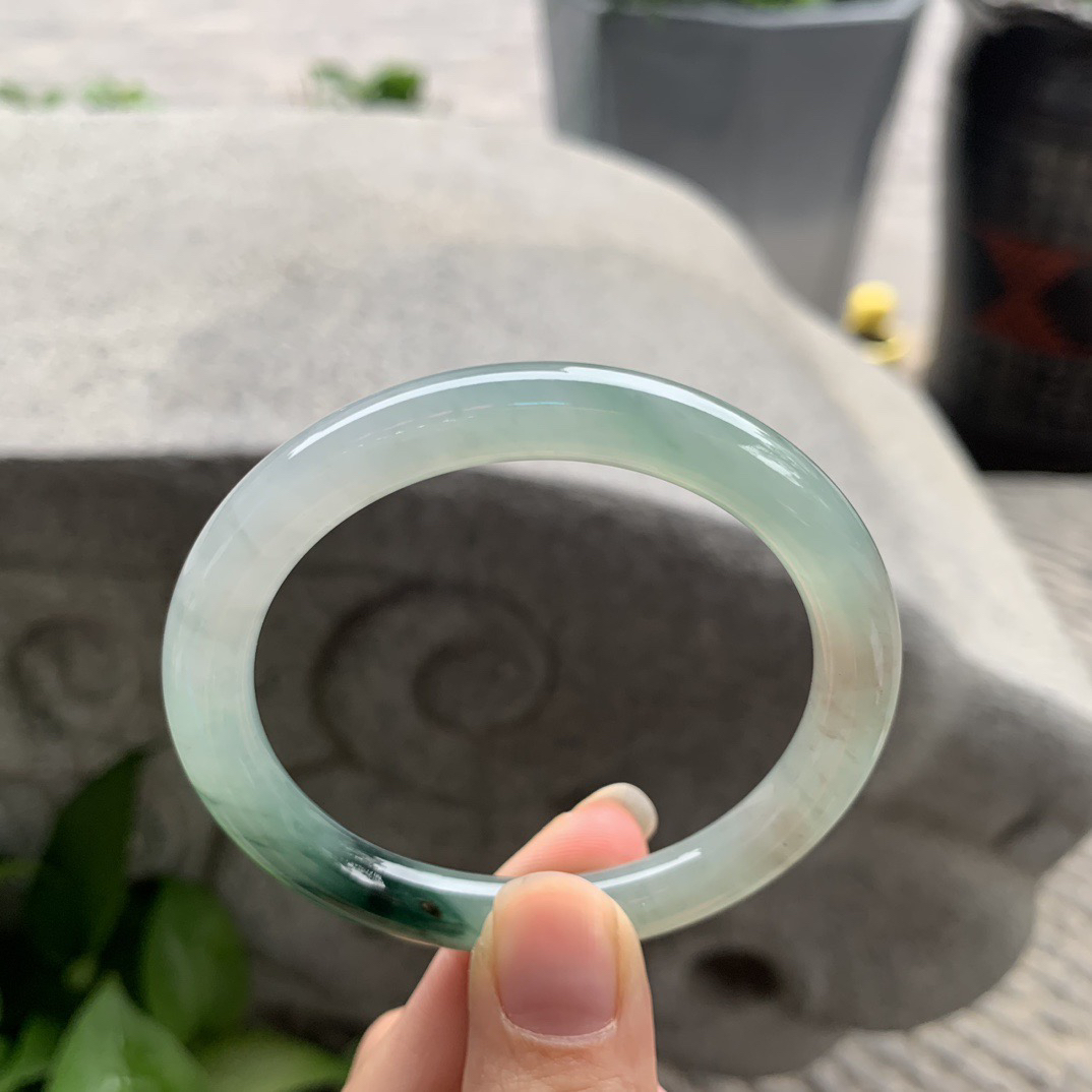 小圈口53.2-8.1 【飘花圆条手镯】圆条53 54可戴