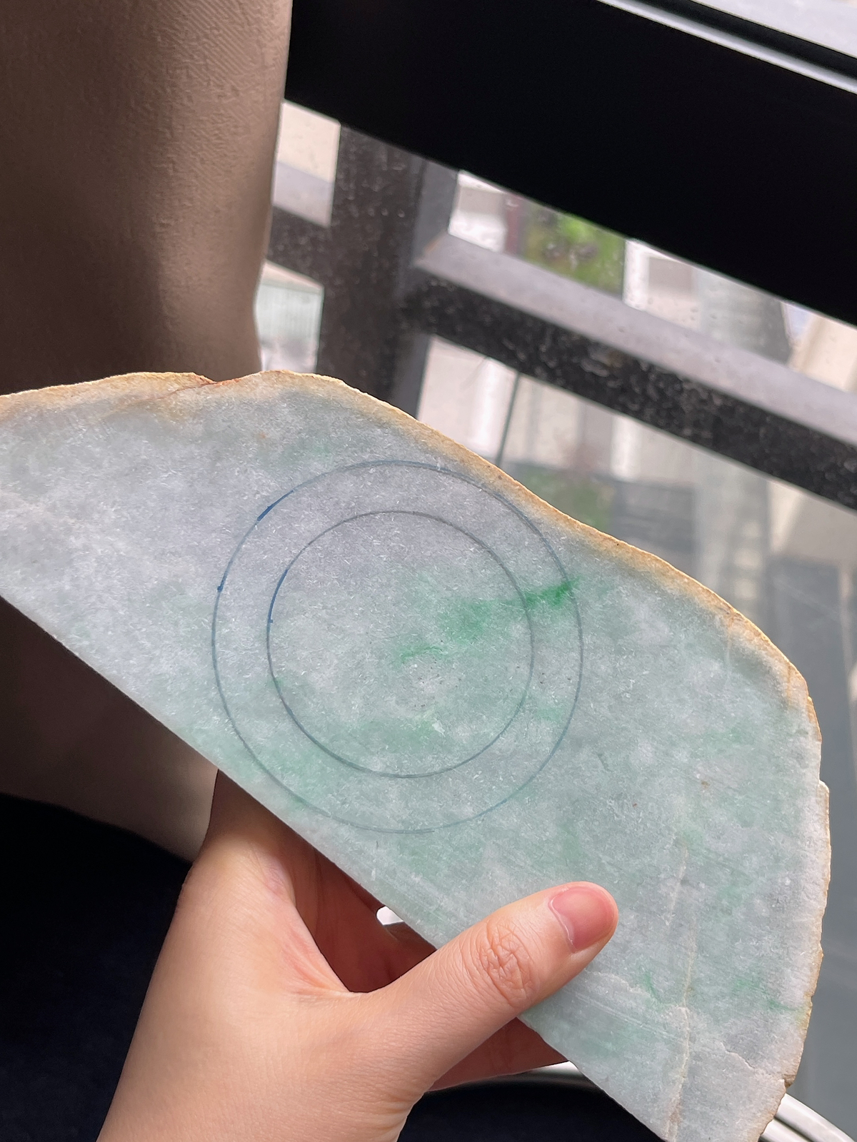 翡翠板料，⭕️正圈最大做59，圆条最大做55