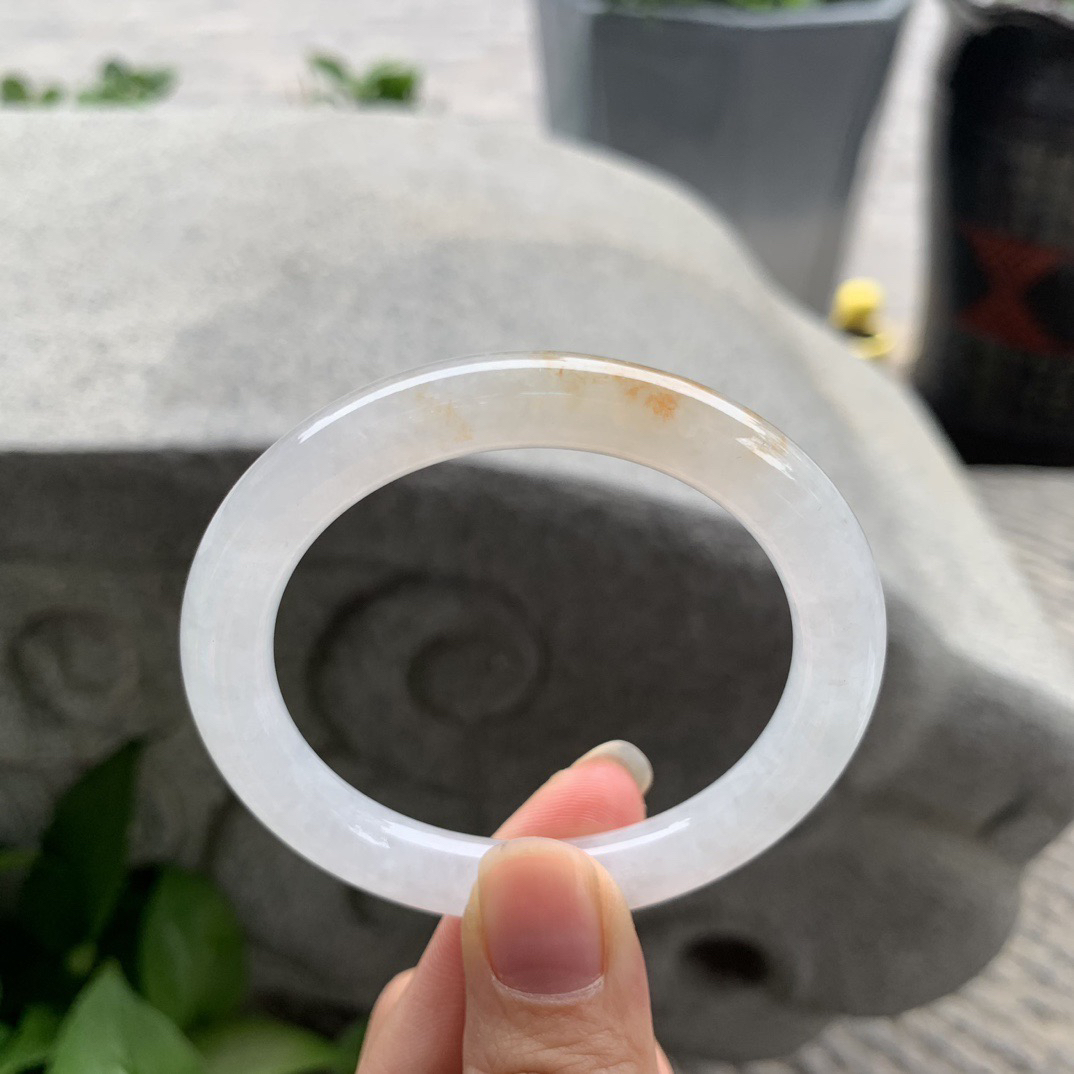 小圈口 51-8.5【冰黄翡圆条手镯】圆条51 52可戴