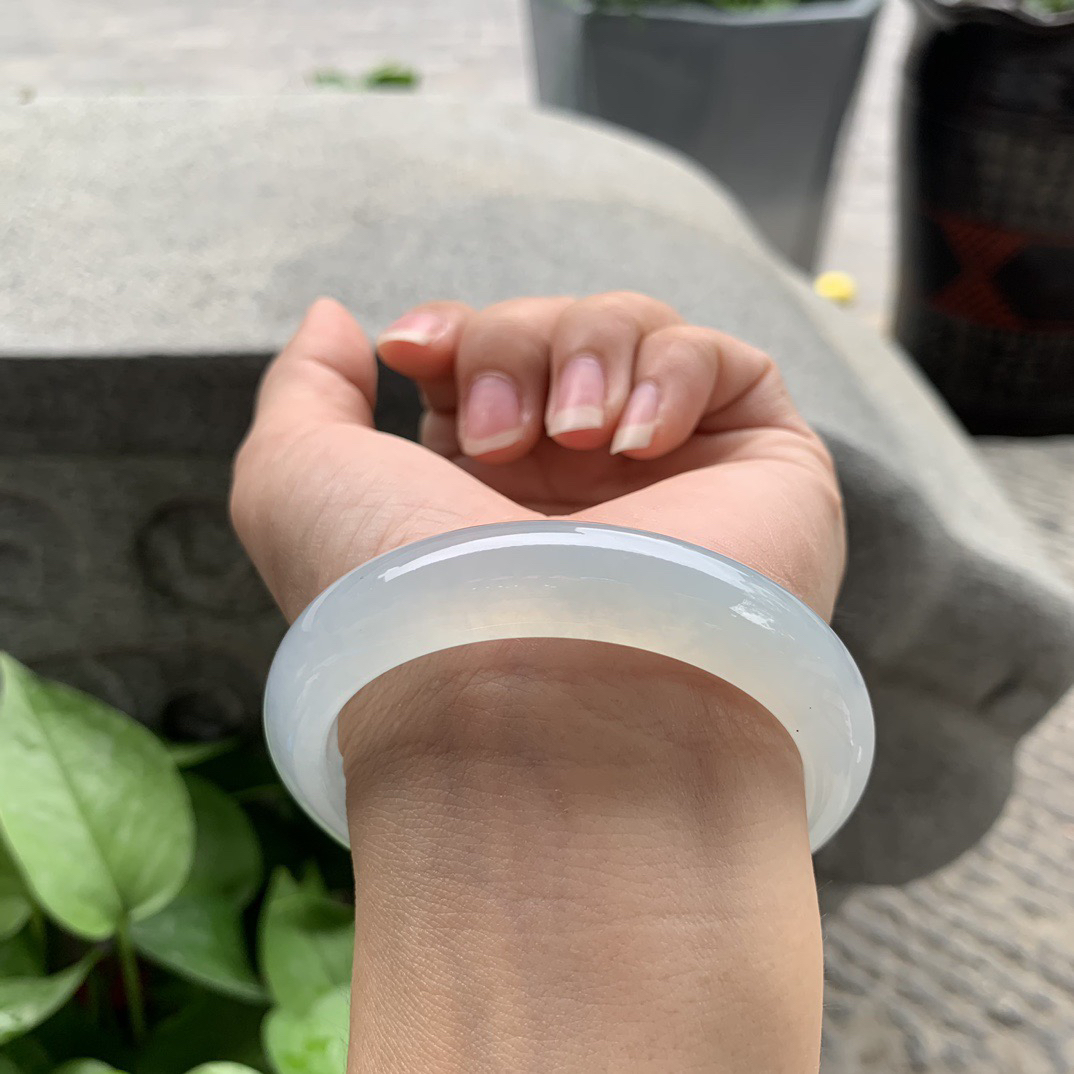 圈口 55.7-12.3-8.3【冰种正圈手镯】正圈55 56可戴