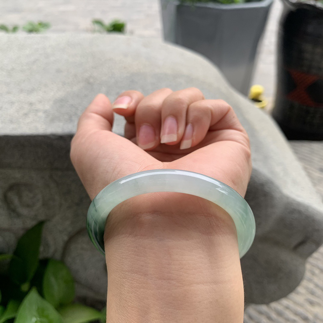 小圈口53.2-8.1 【飘花圆条手镯】圆条53 54可戴