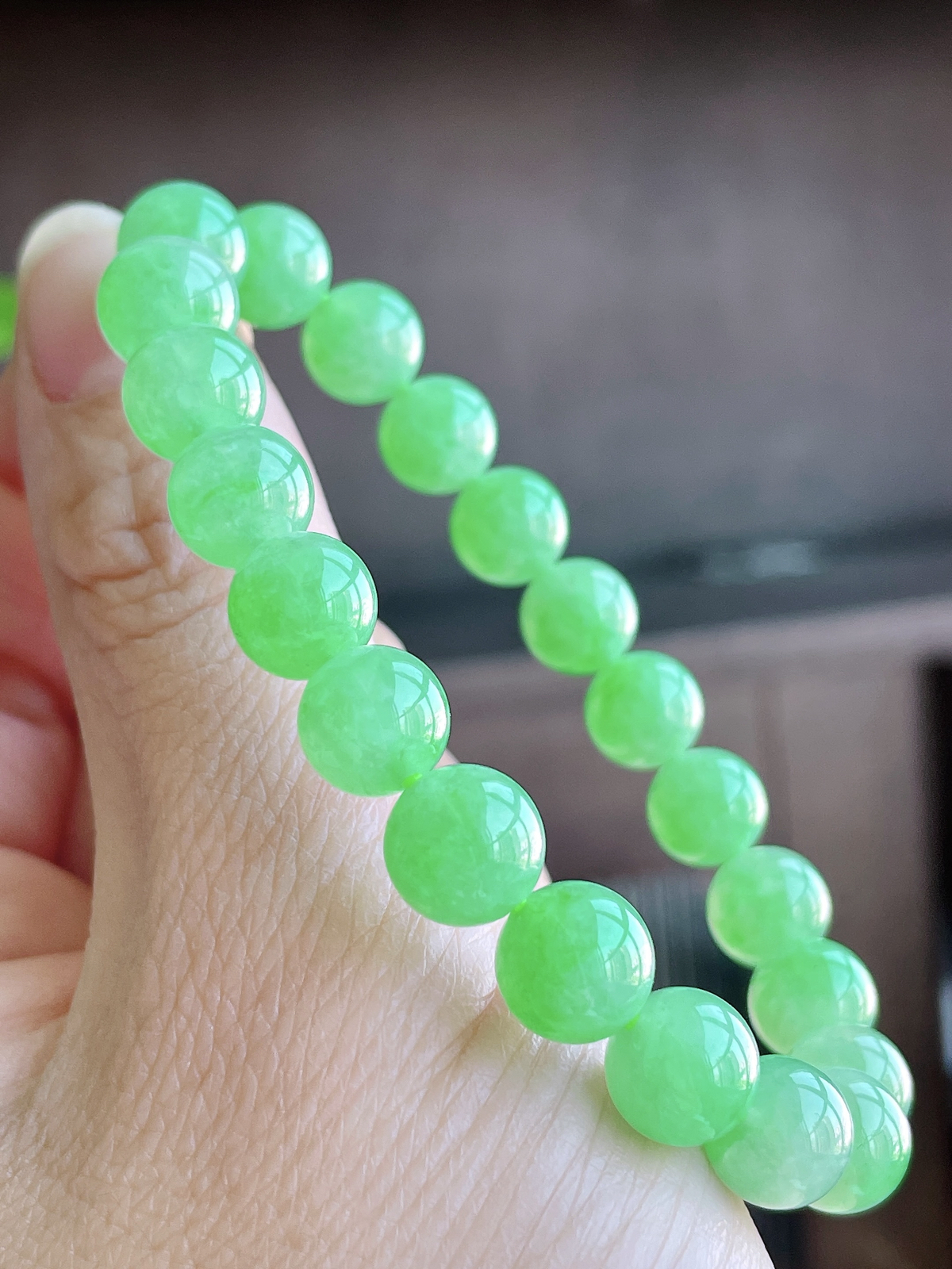 冰阳绿手串圆珠珠子手串
【尺寸】8.7mm..