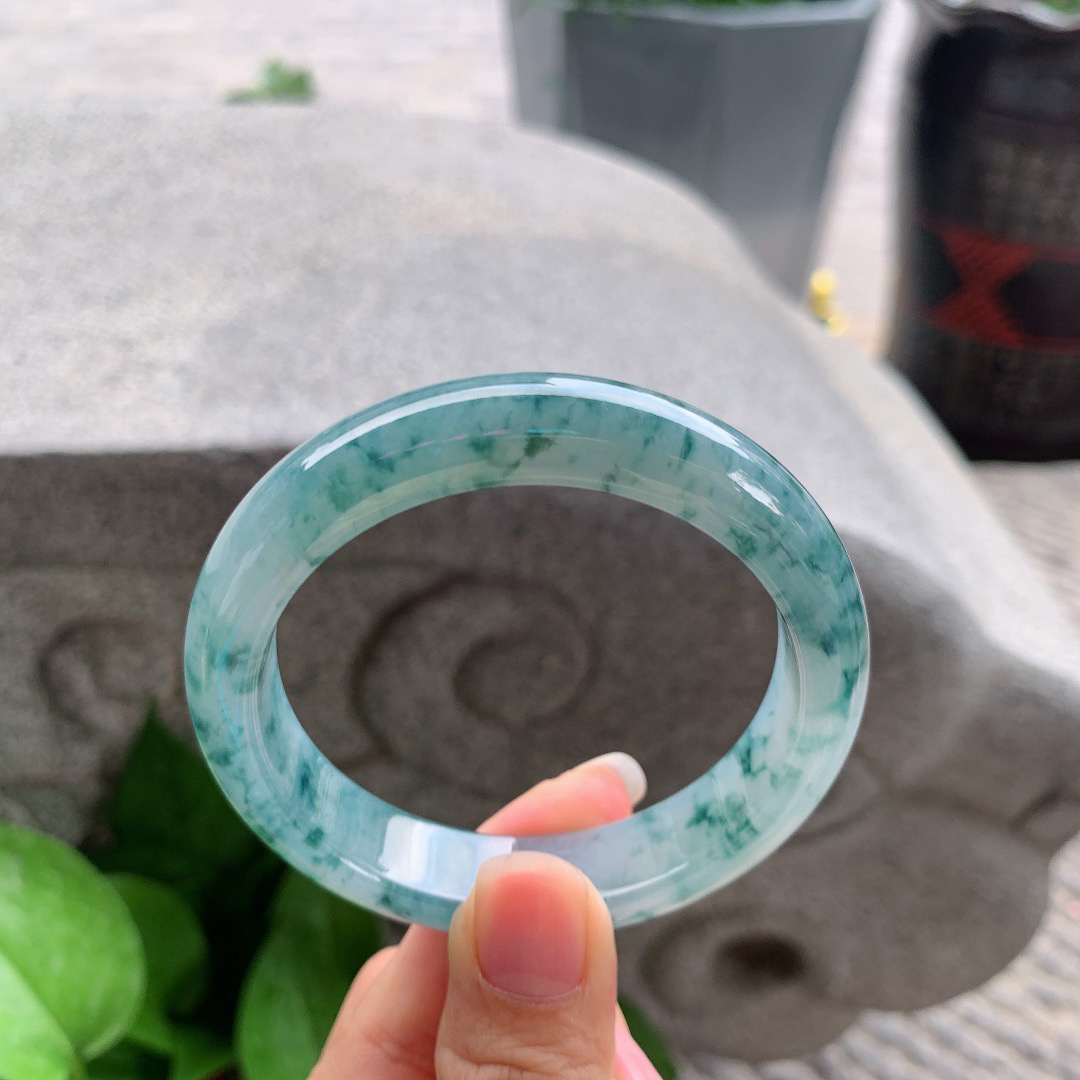 圈口55-12.7-8.4 【冰飘花正圈手镯】正圈55 56可戴