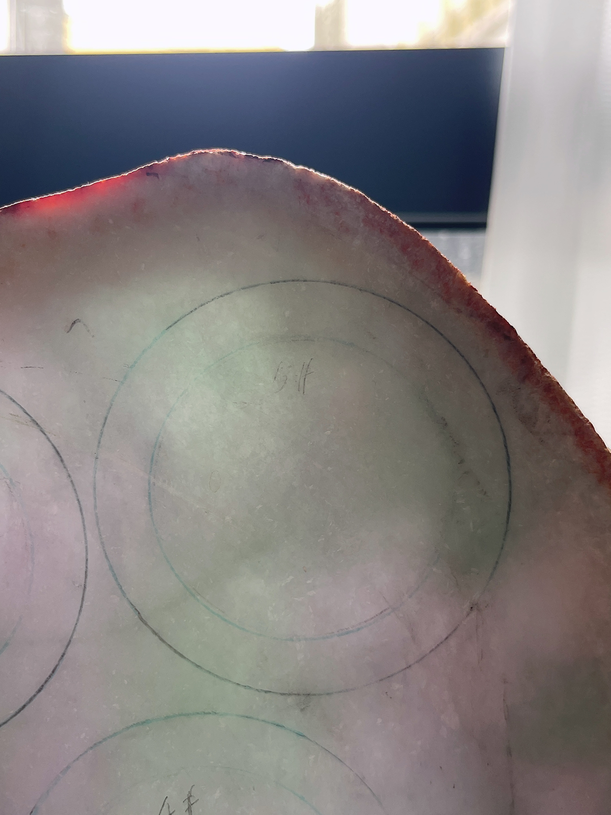 翡翠板料，⭕️正圈最大做59，圆条最大做55