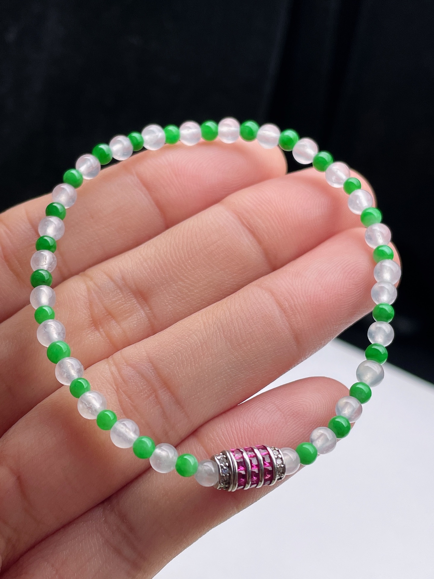 3.6mm冰绿手链 不议