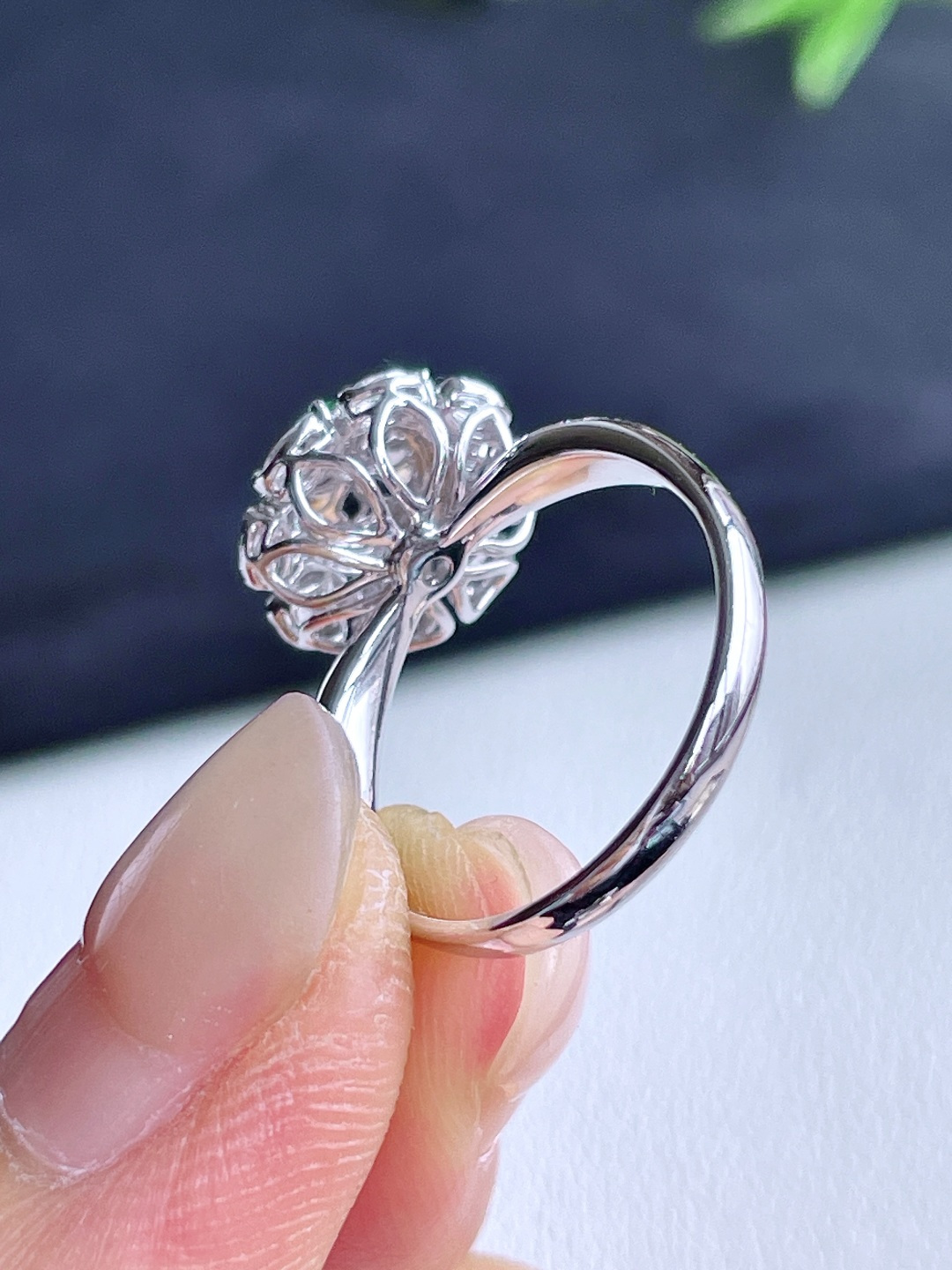 18k金镶嵌  性比高 12-10 6.4-4 圈口13号 2.8克