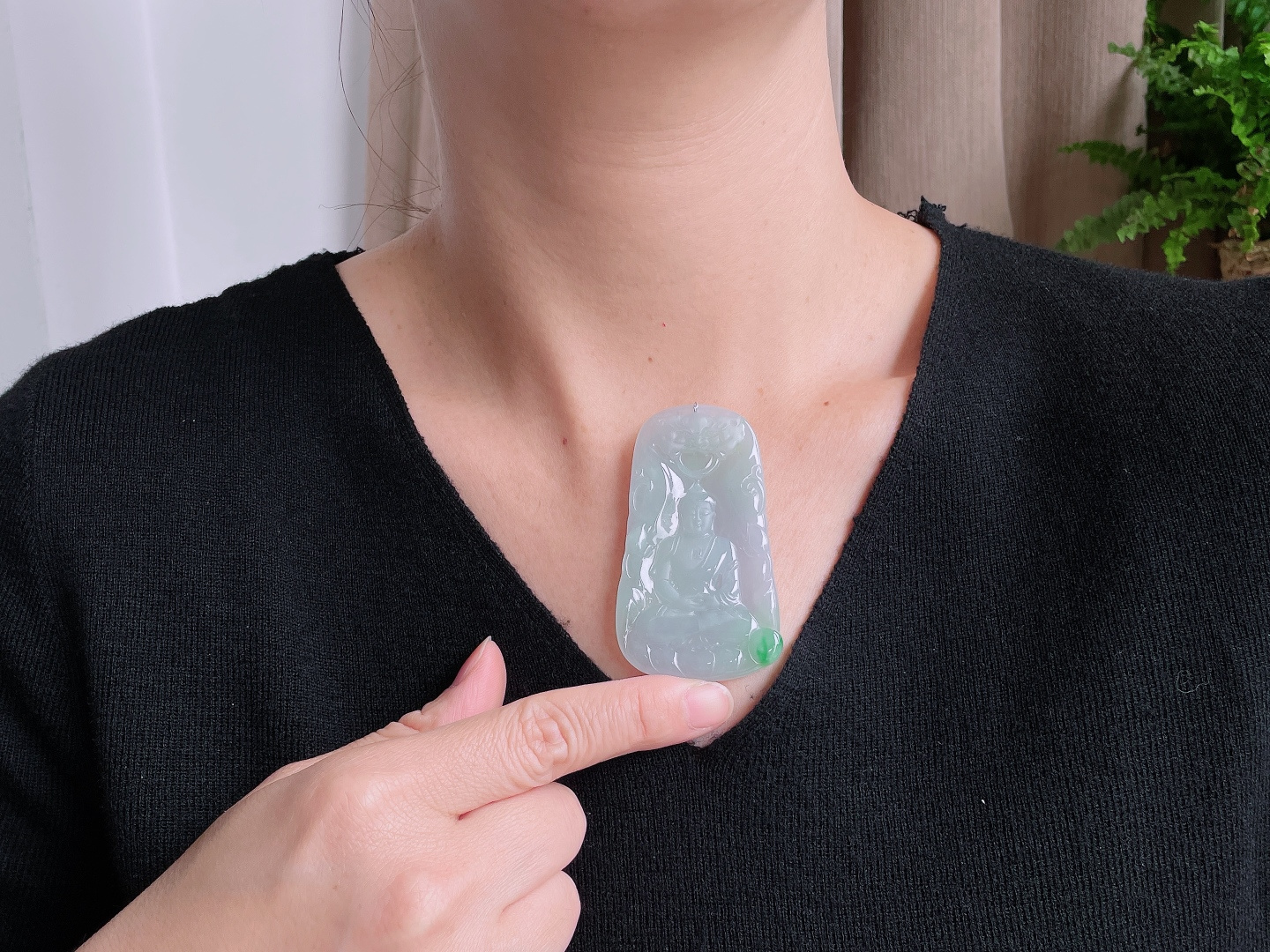 冰晴水大日如来佛牌吊坠，缅料，无裂，性比高