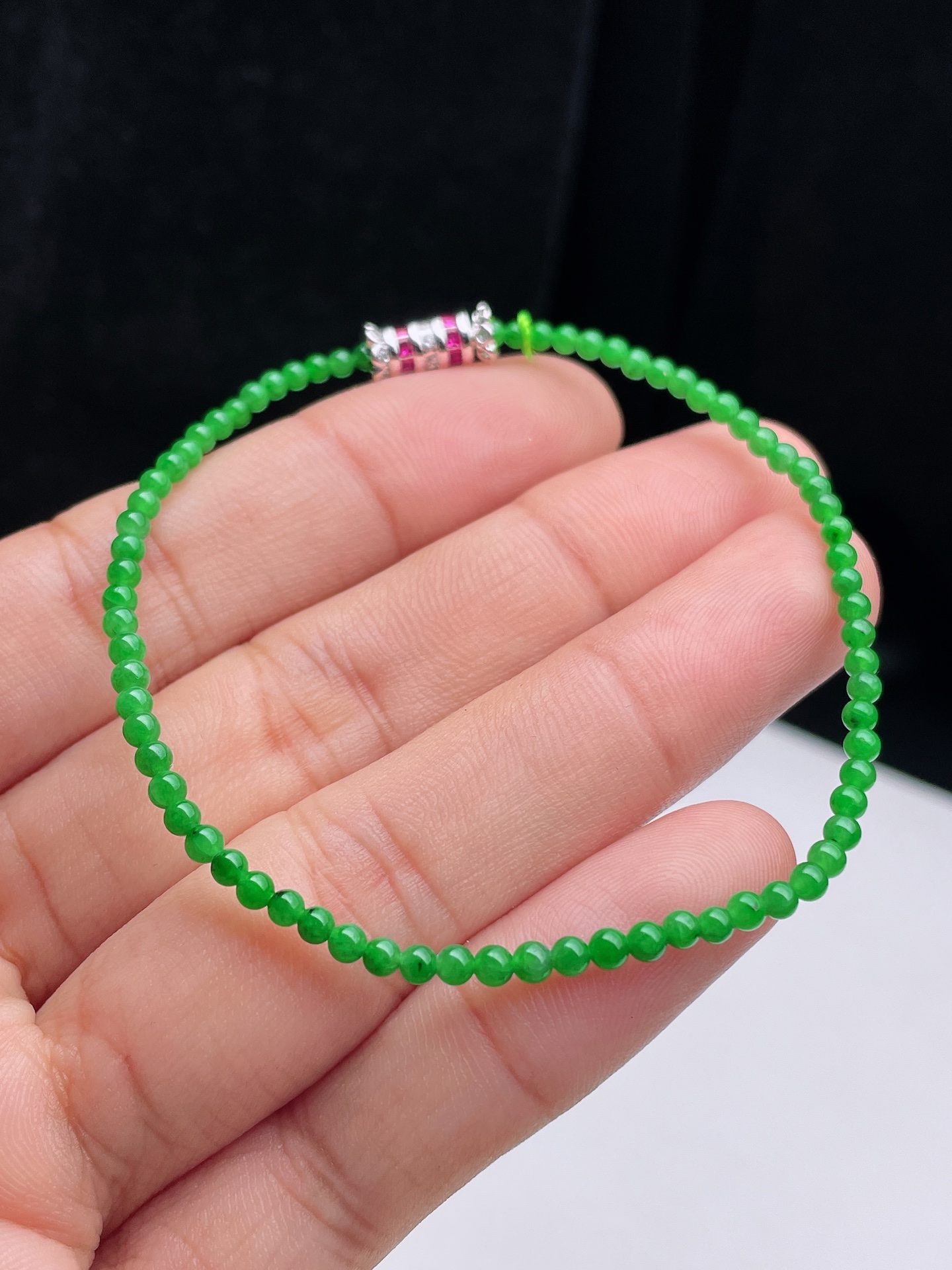 2.5mm满绿小米珠手链 不议