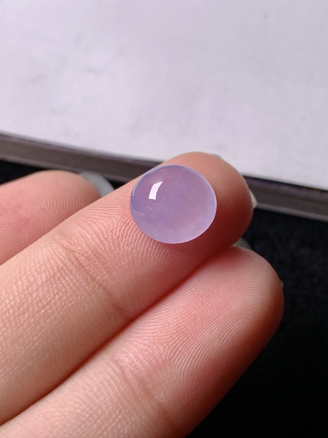 冰紫蛋面，色泽浓艳，0413尺寸9.3*8.7*4.1