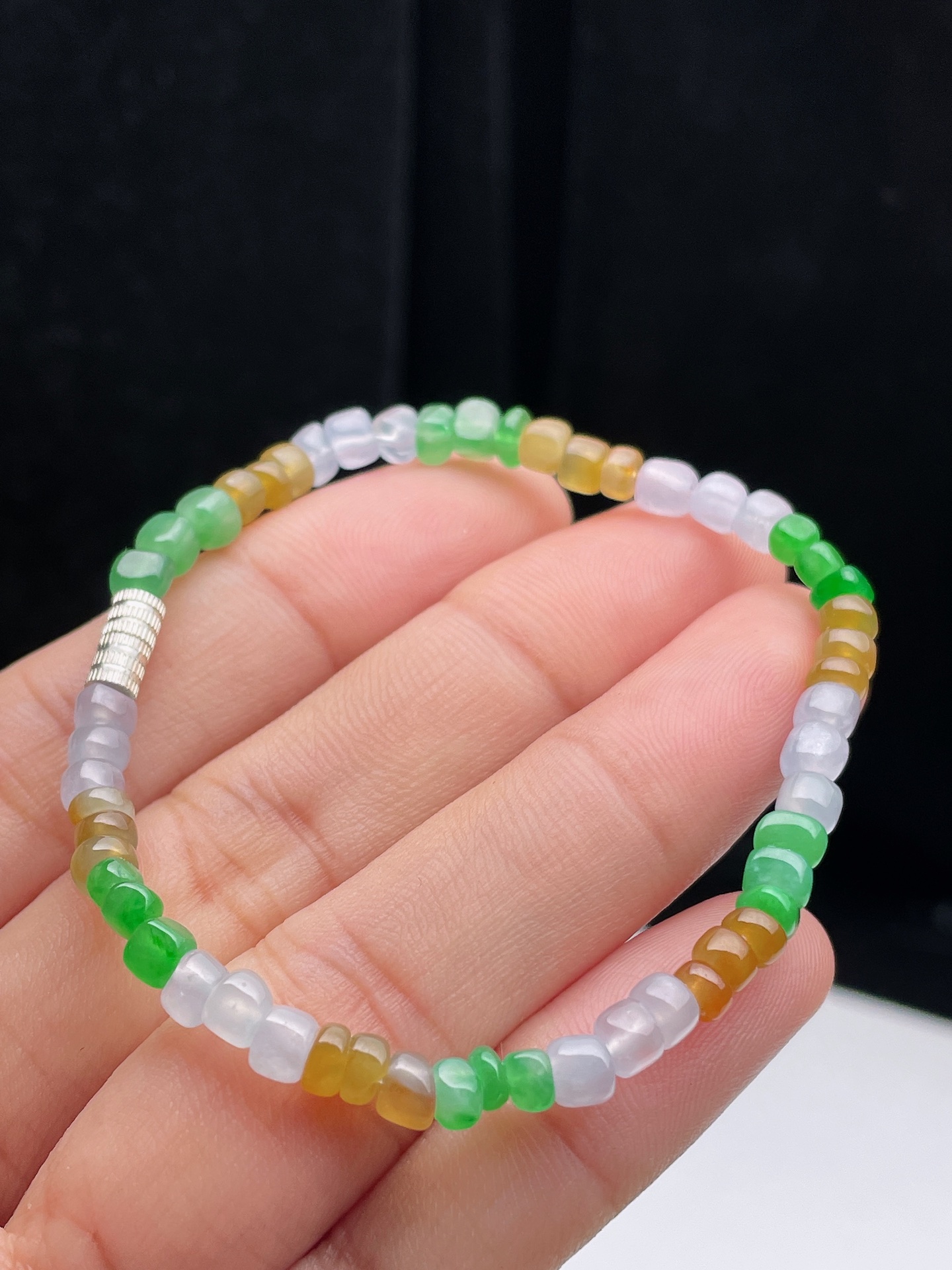 4mm冰双彩手链 不议