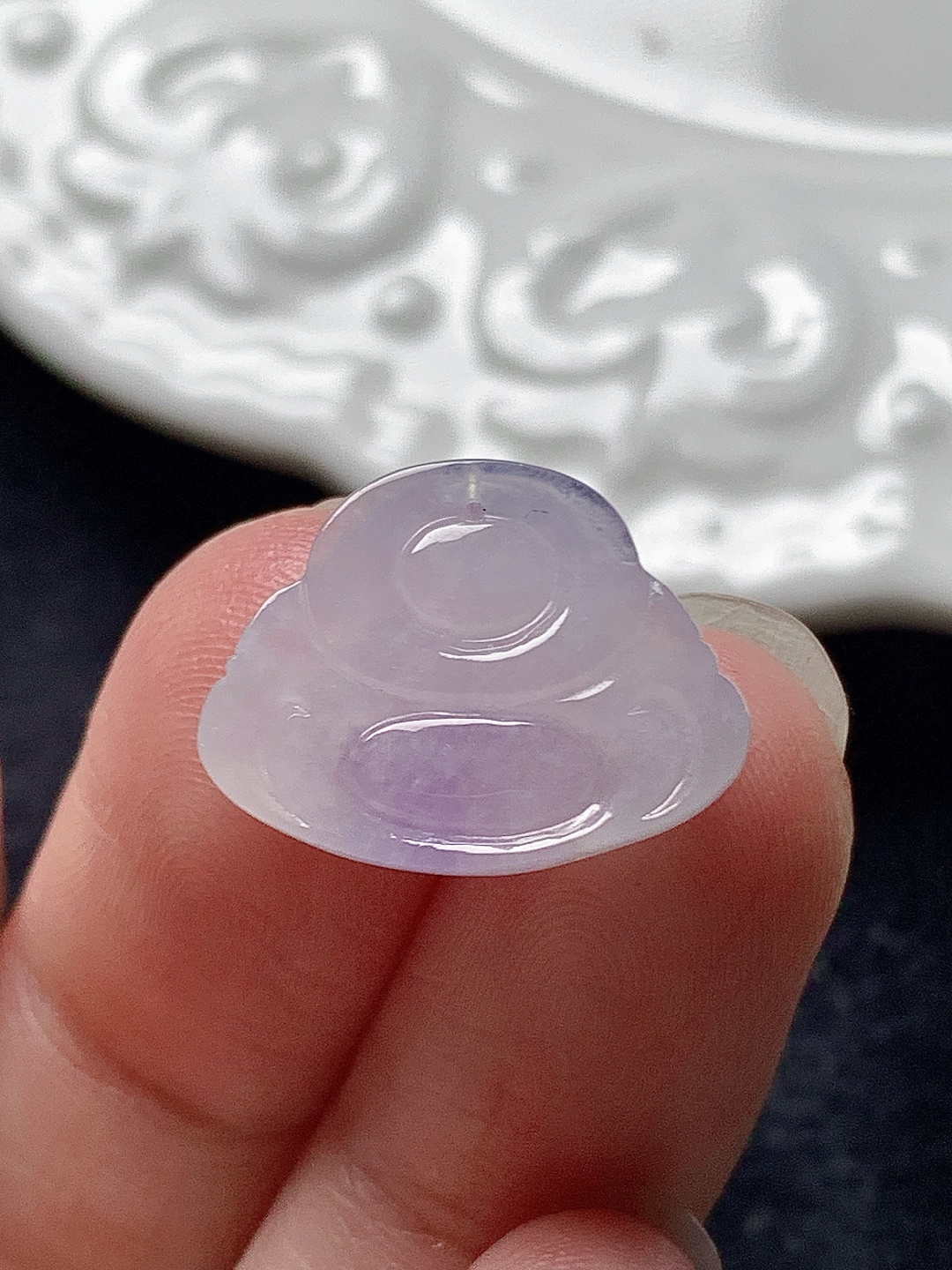 冰紫坐佛 水润种老 0413 尺寸17.2*13.2*5.1