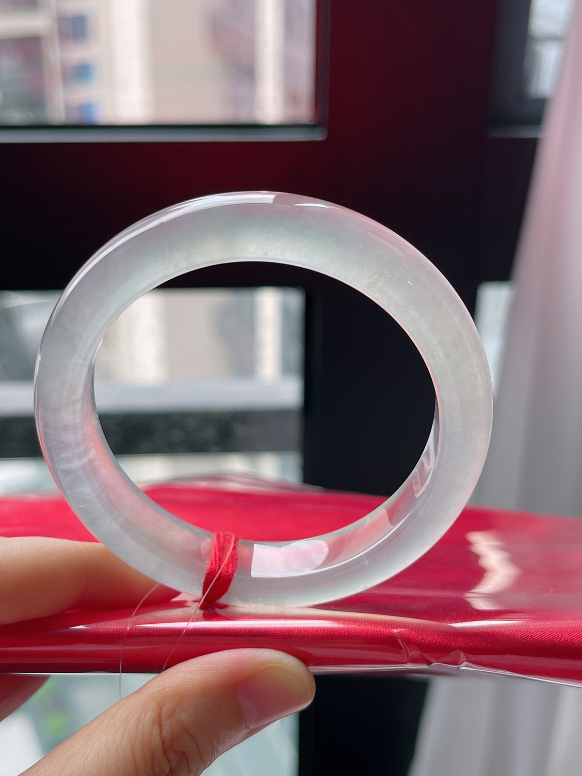 正圈54.6圈口，翡翠冰种正圈手镯