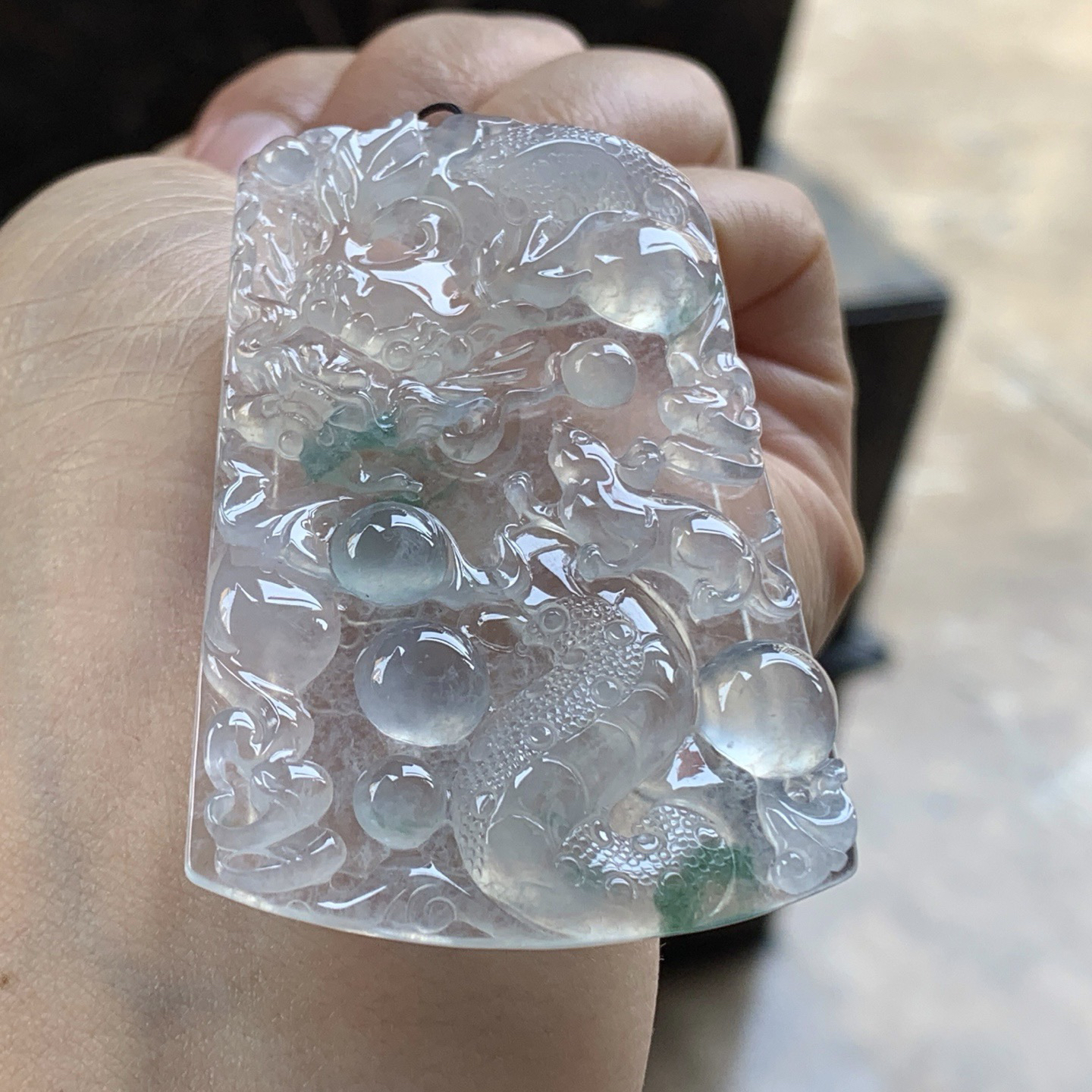 冰种龙牌^_^冰透