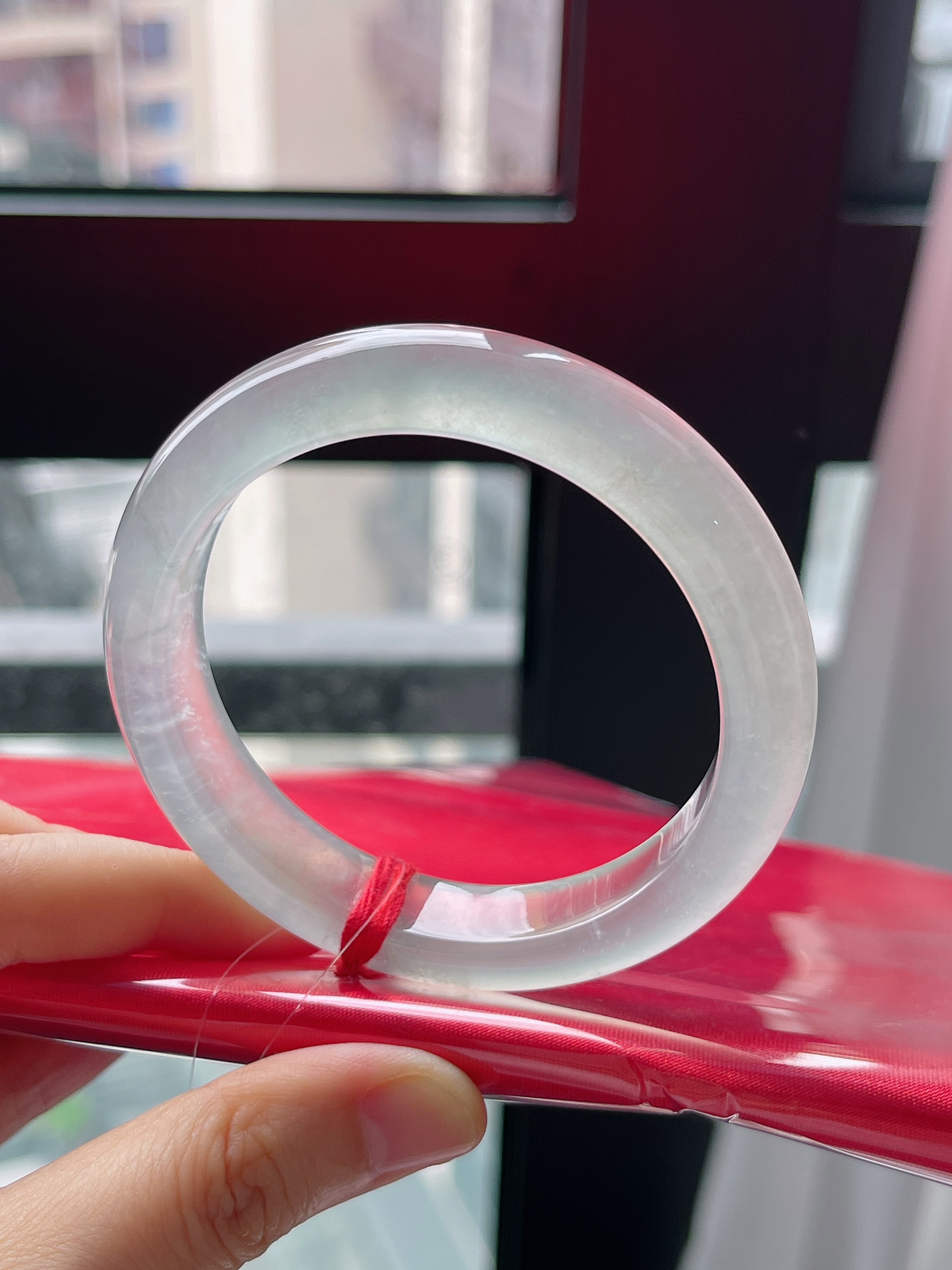 正圈54.6圈口，翡翠冰种正圈手镯