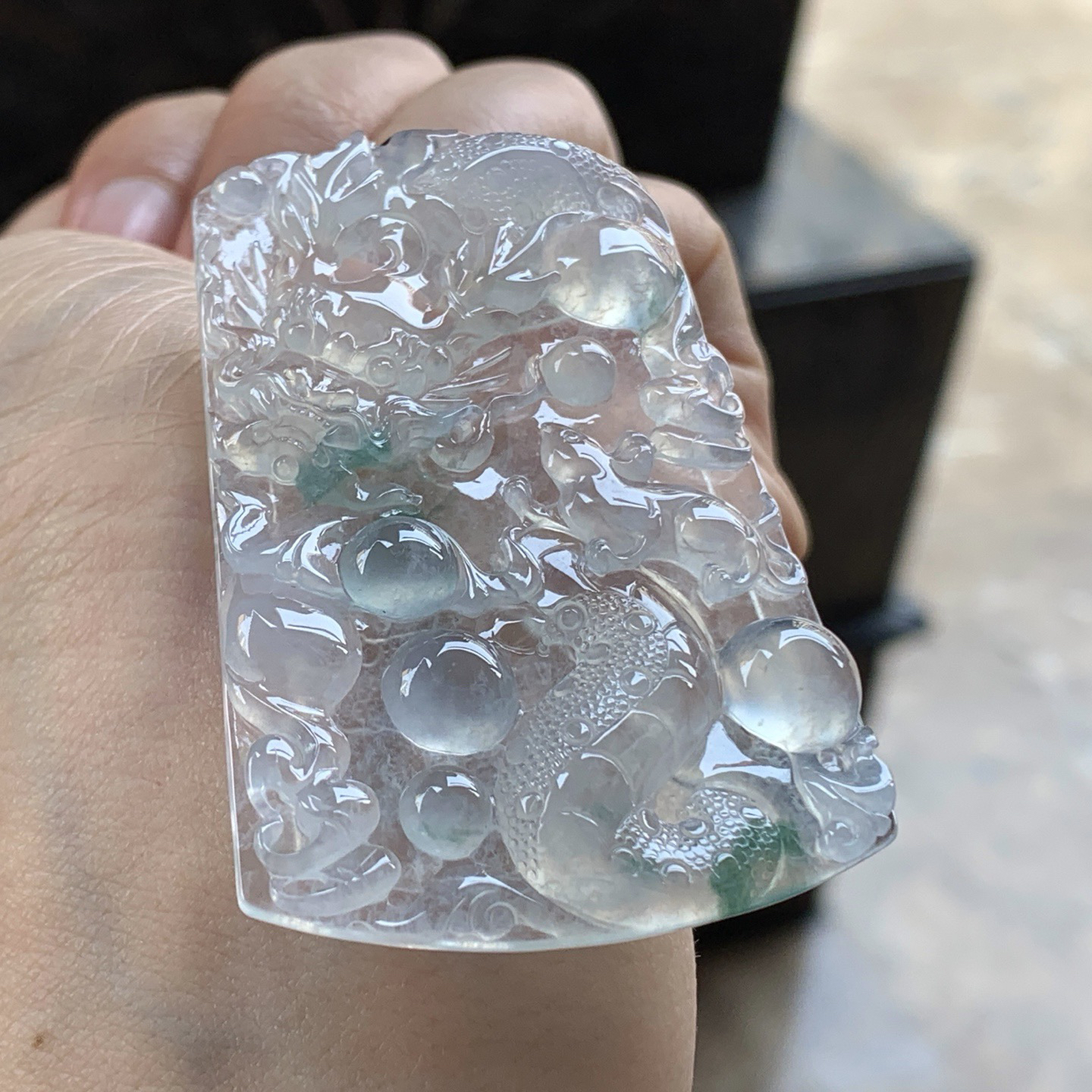 冰种龙牌^_^冰透