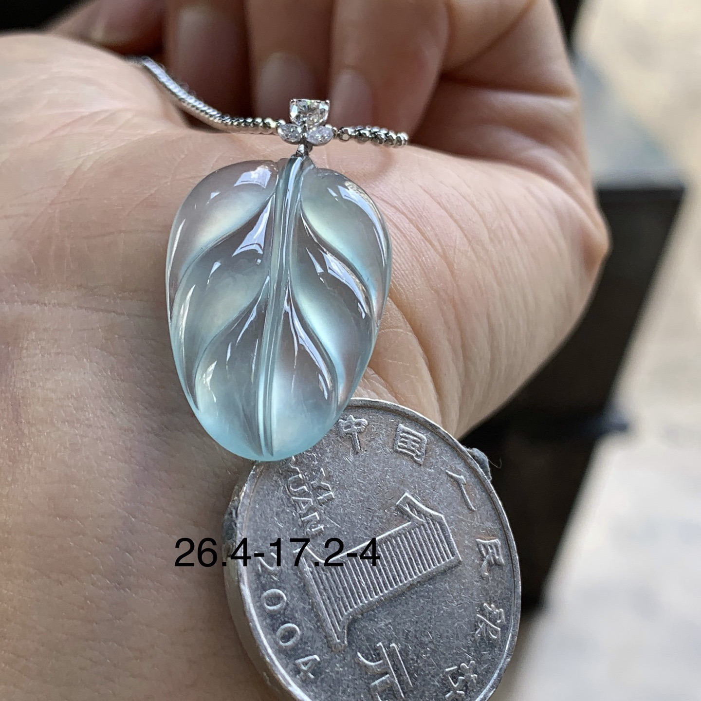 金扣冰蓝叶子^_^透亮