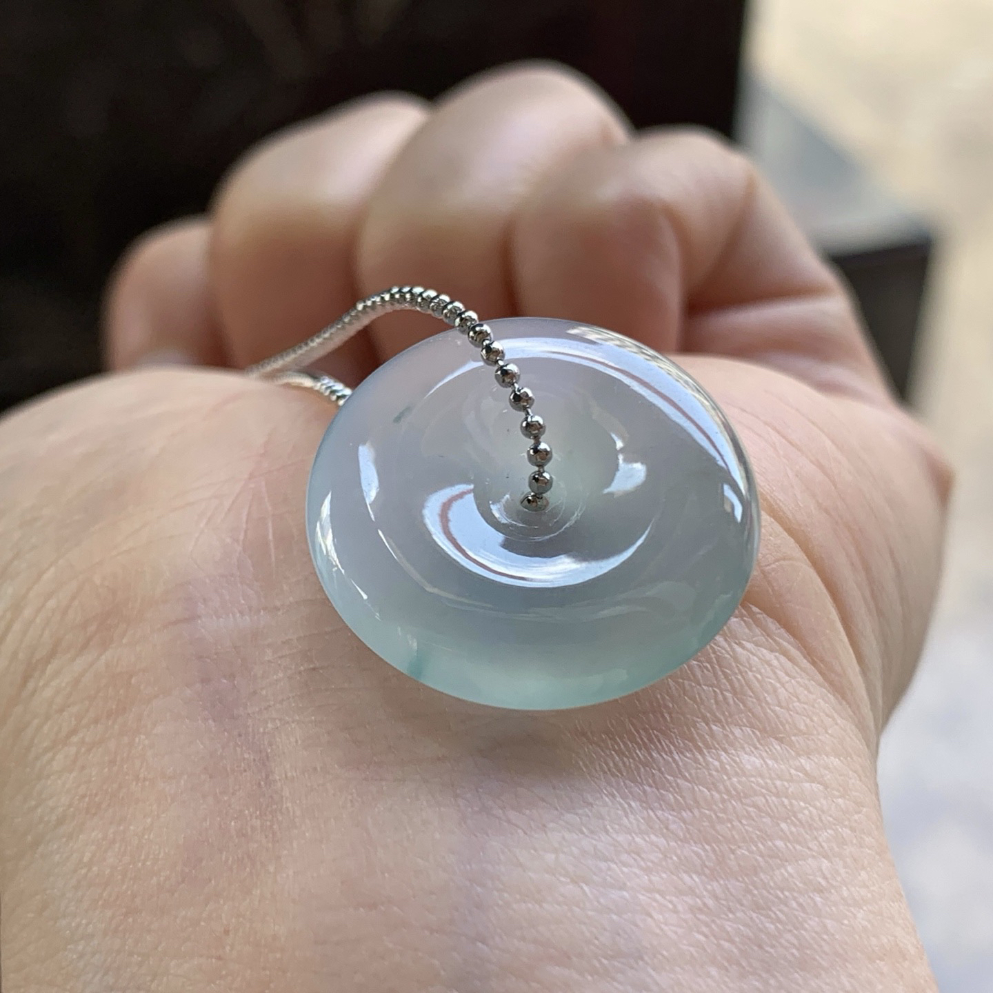 冰蓝平安扣^_^水润