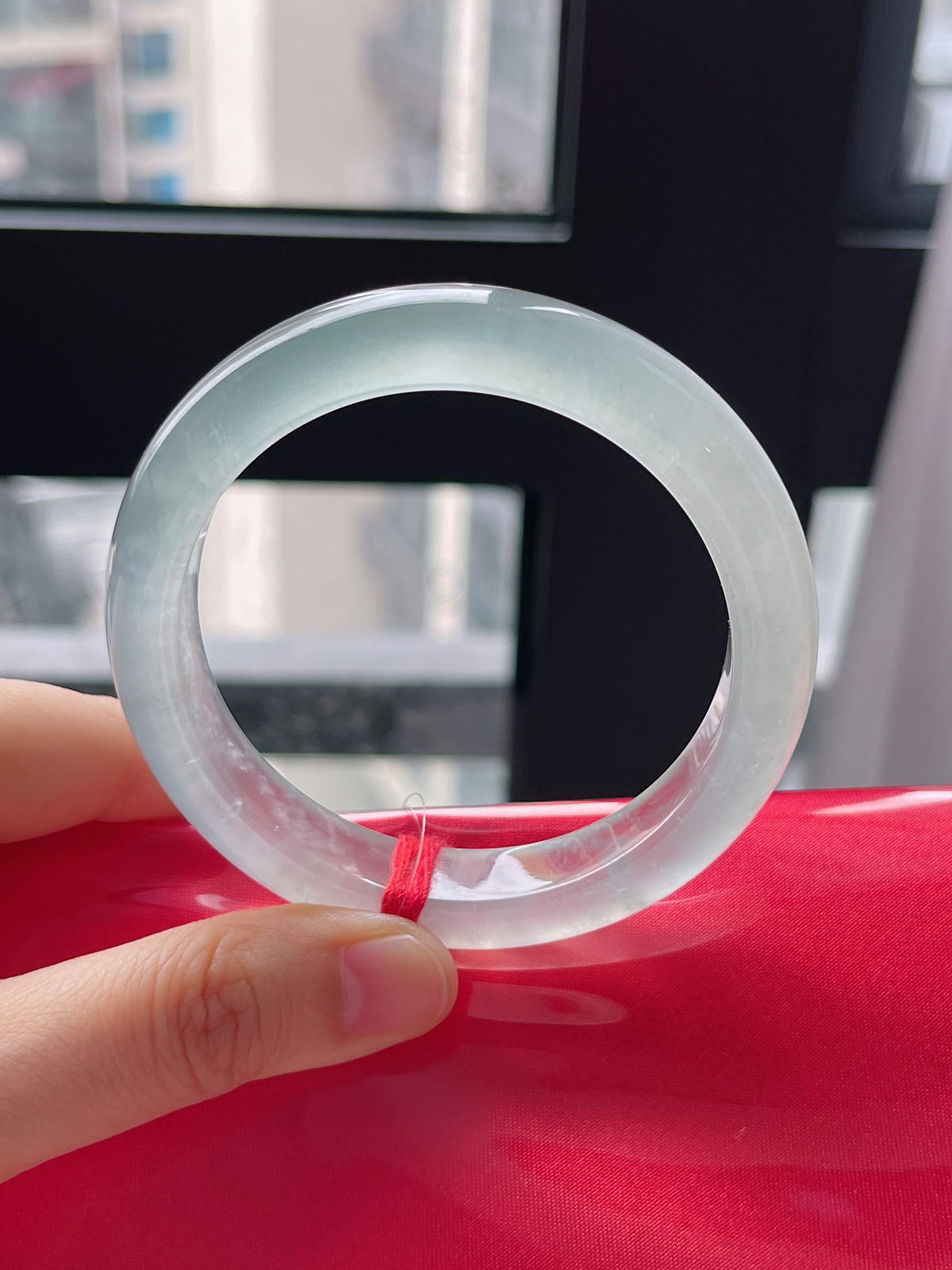 正圈54.6圈口，翡翠冰种正圈手镯