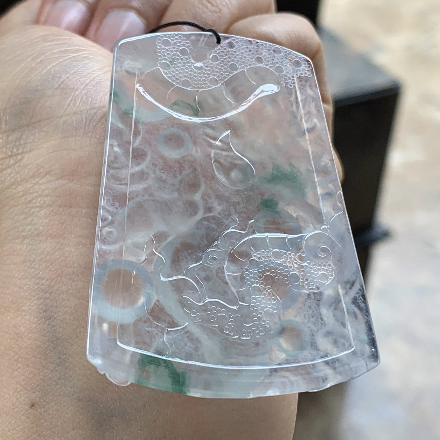 冰种龙牌^_^冰透