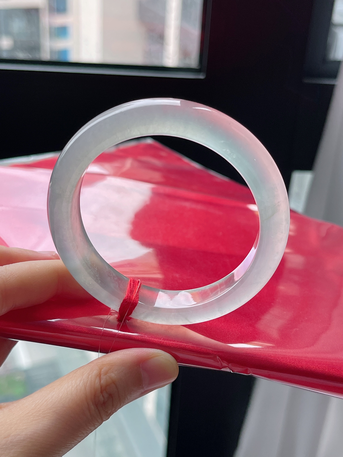 正圈54.6圈口，翡翠冰种正圈手镯