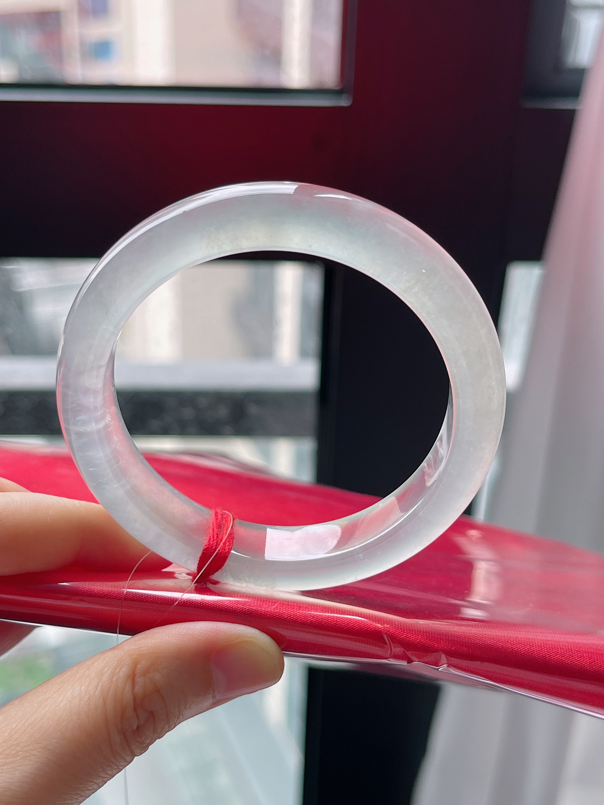 正圈54.6圈口，翡翠冰种正圈手镯