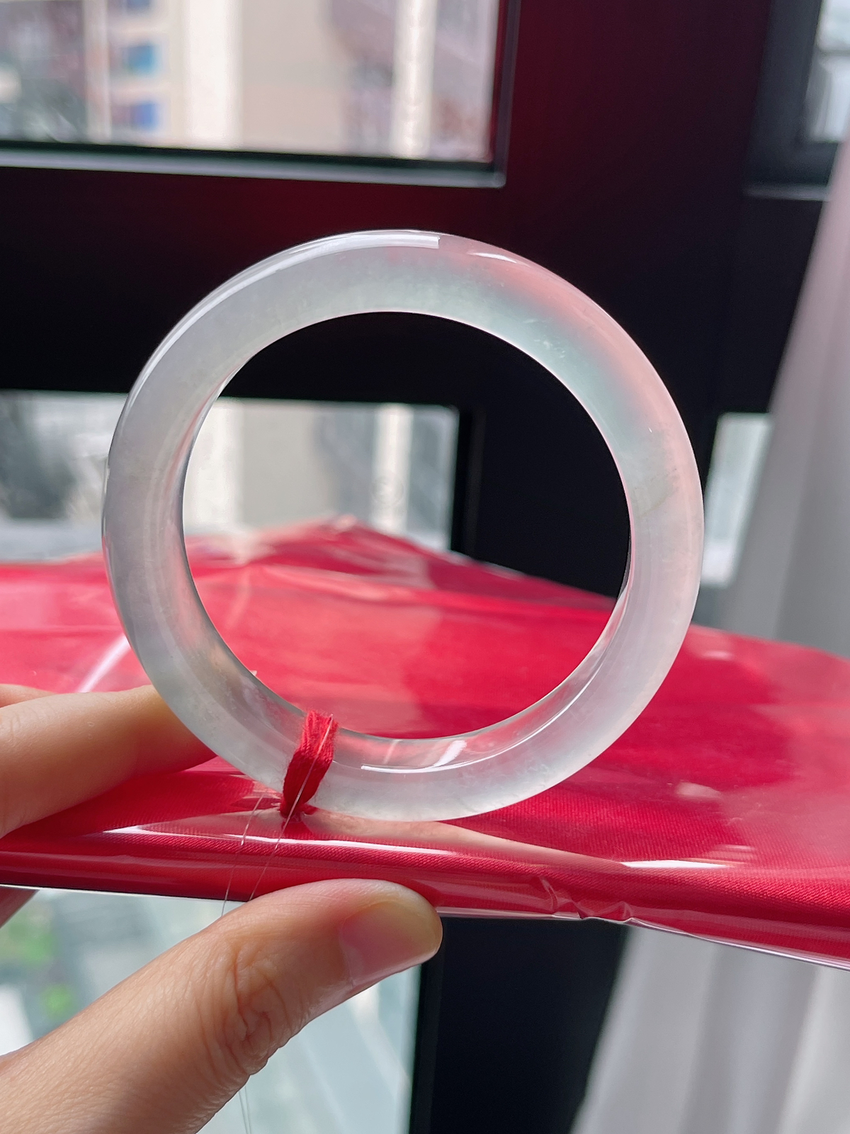 正圈54.6圈口，翡翠冰种正圈手镯