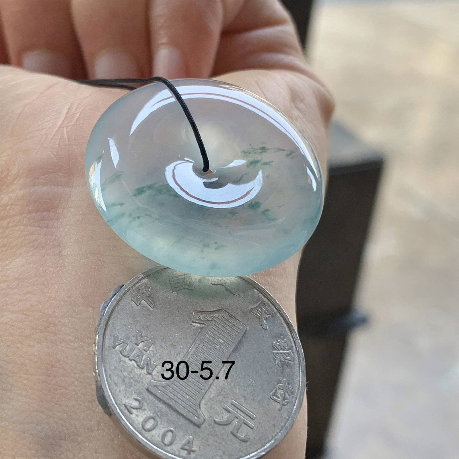 冰飘花平安扣^_^飘花灵韵 冰透