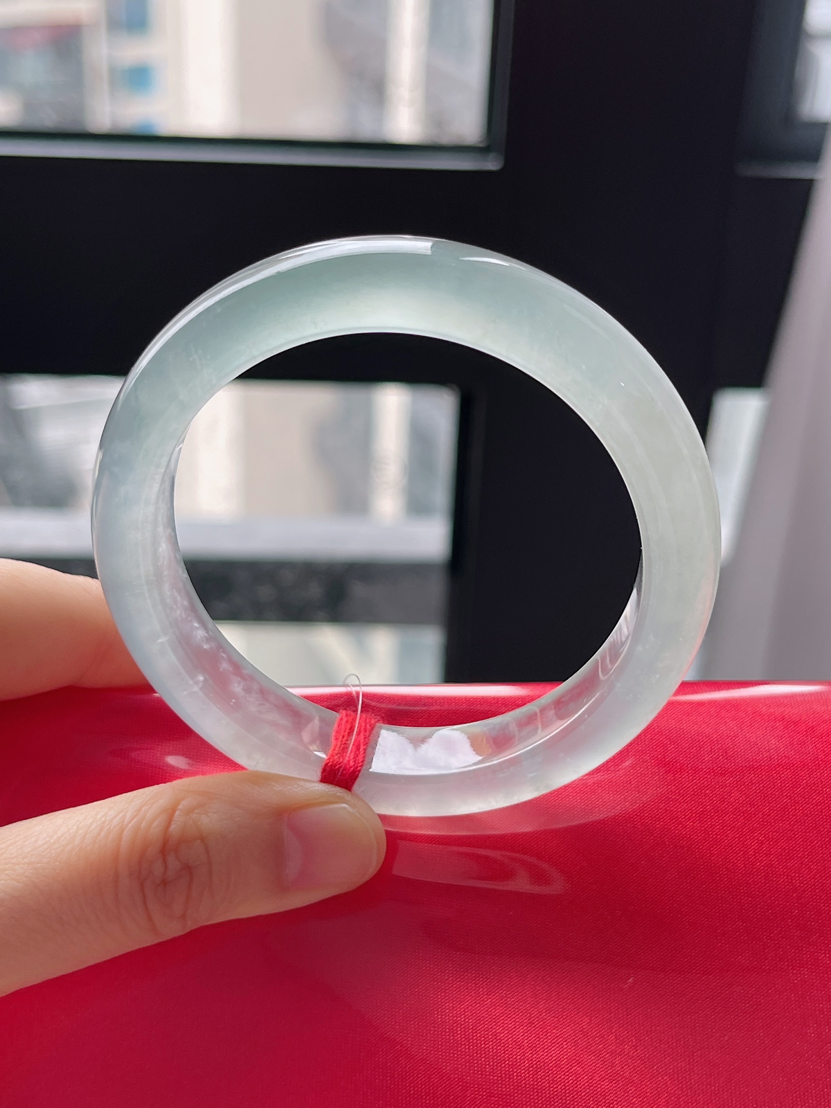 正圈54.6圈口，翡翠冰种正圈手镯