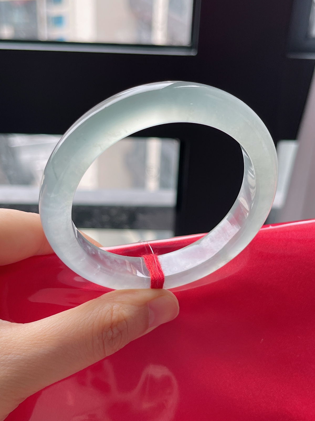 正圈54.6圈口，翡翠冰种正圈手镯