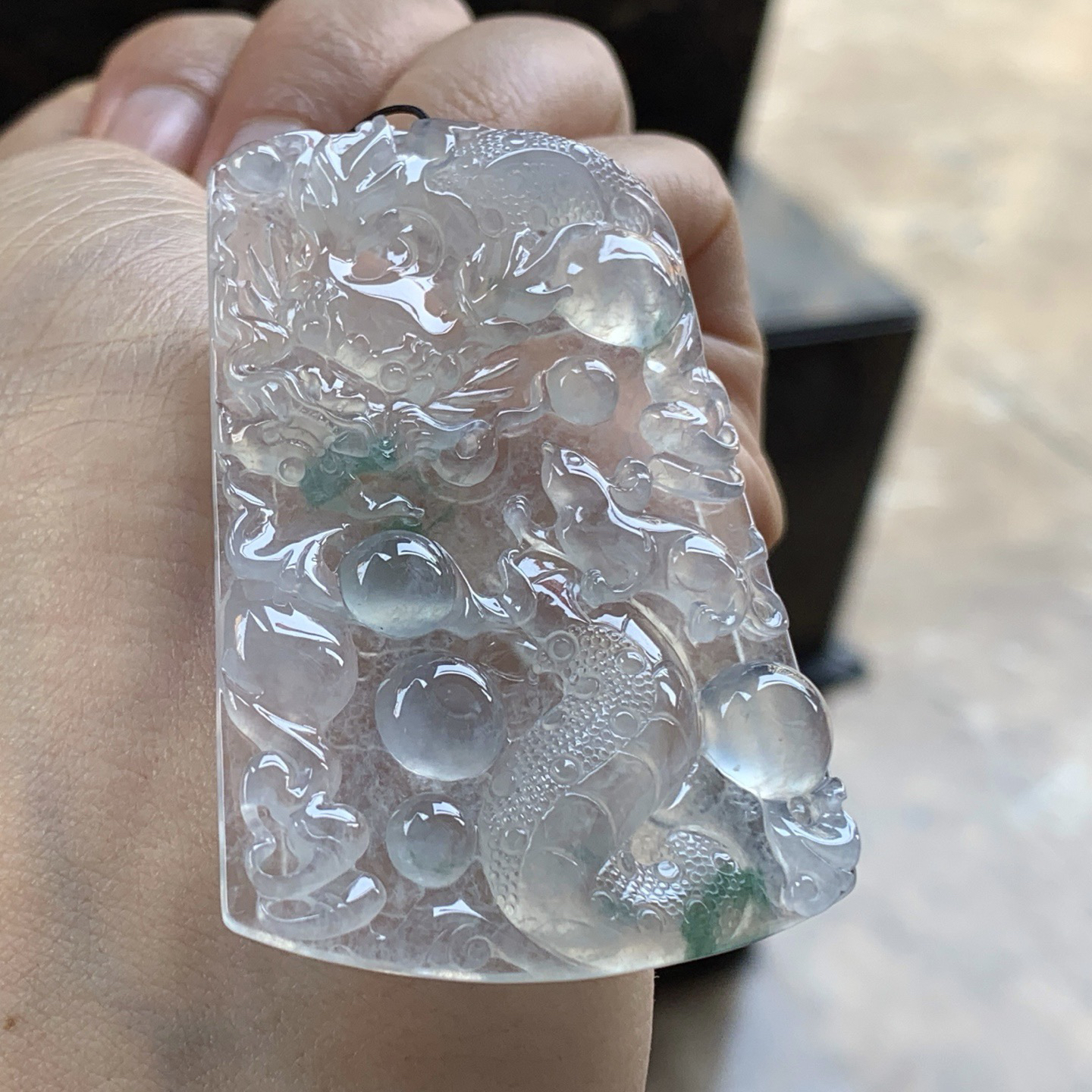 冰种龙牌^_^冰透