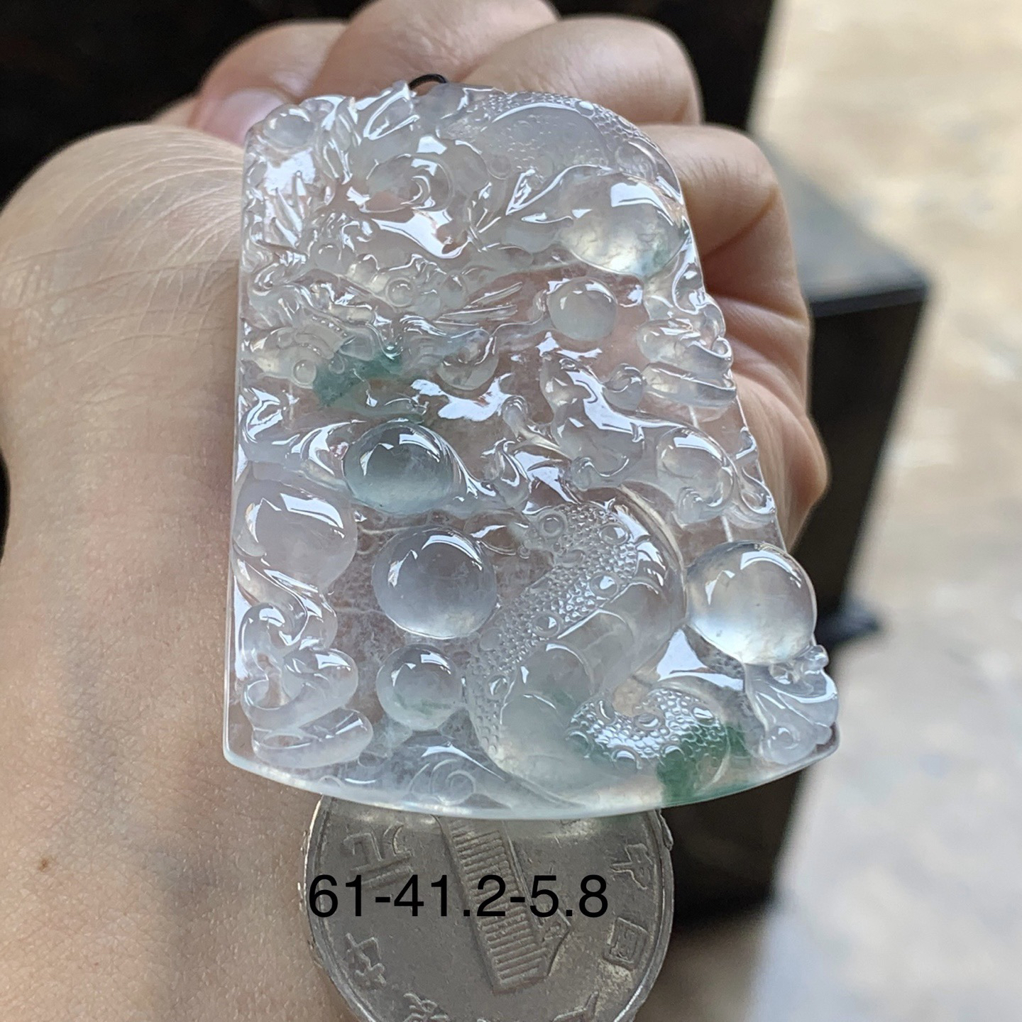 冰种龙牌^_^冰透