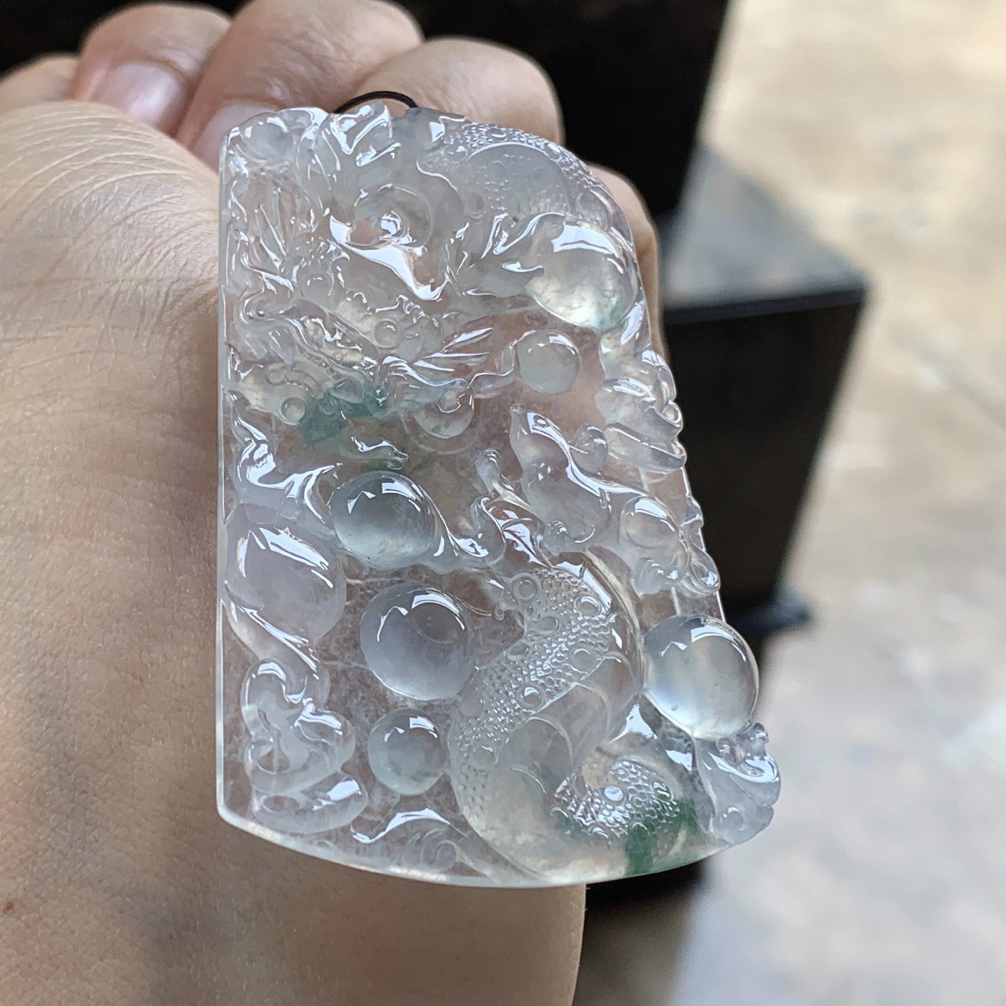 冰种龙牌^_^冰透