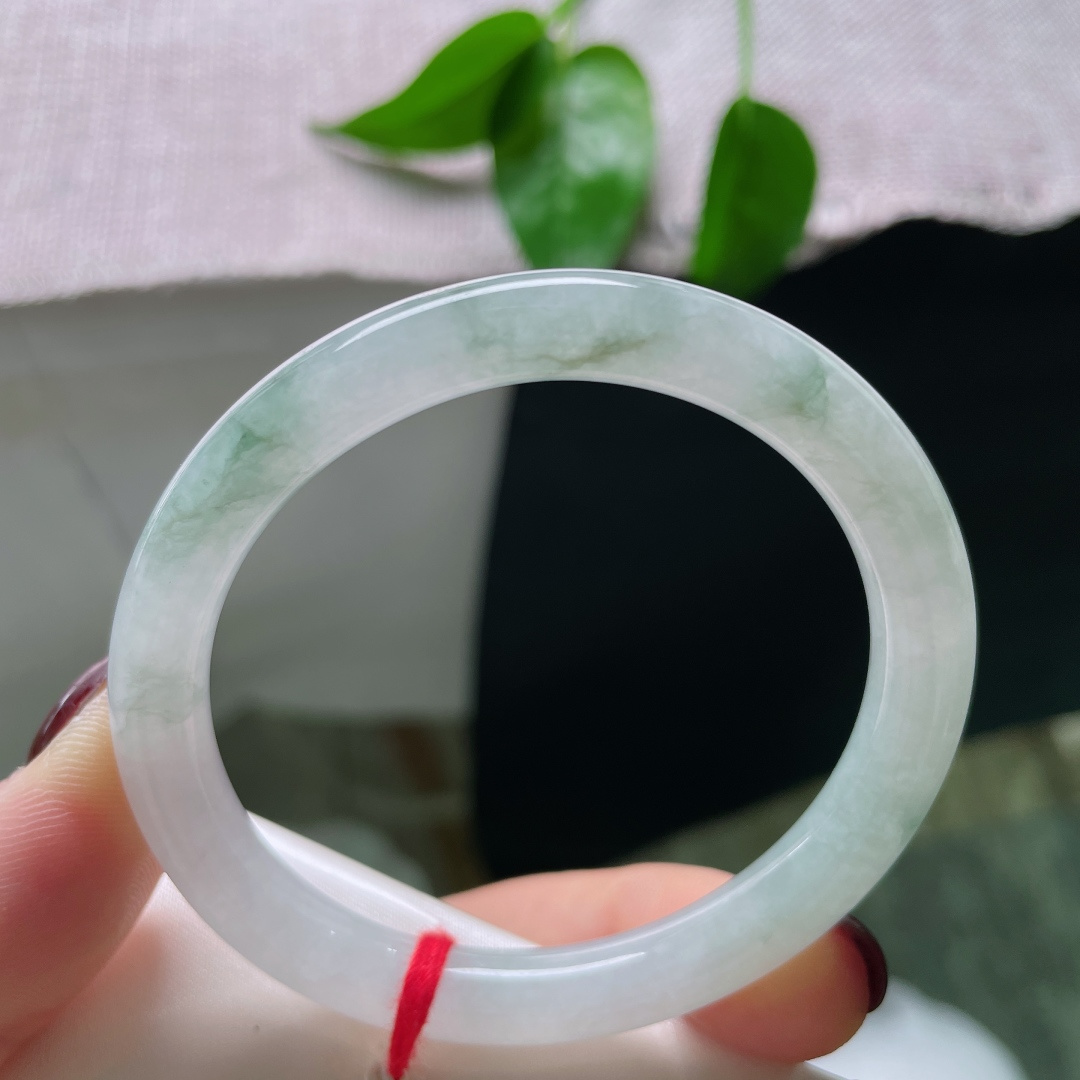 53.5（47.7）7.8，淡绿底贵妃，水头好，种老，温柔，小清新，皮纹，ss50362a