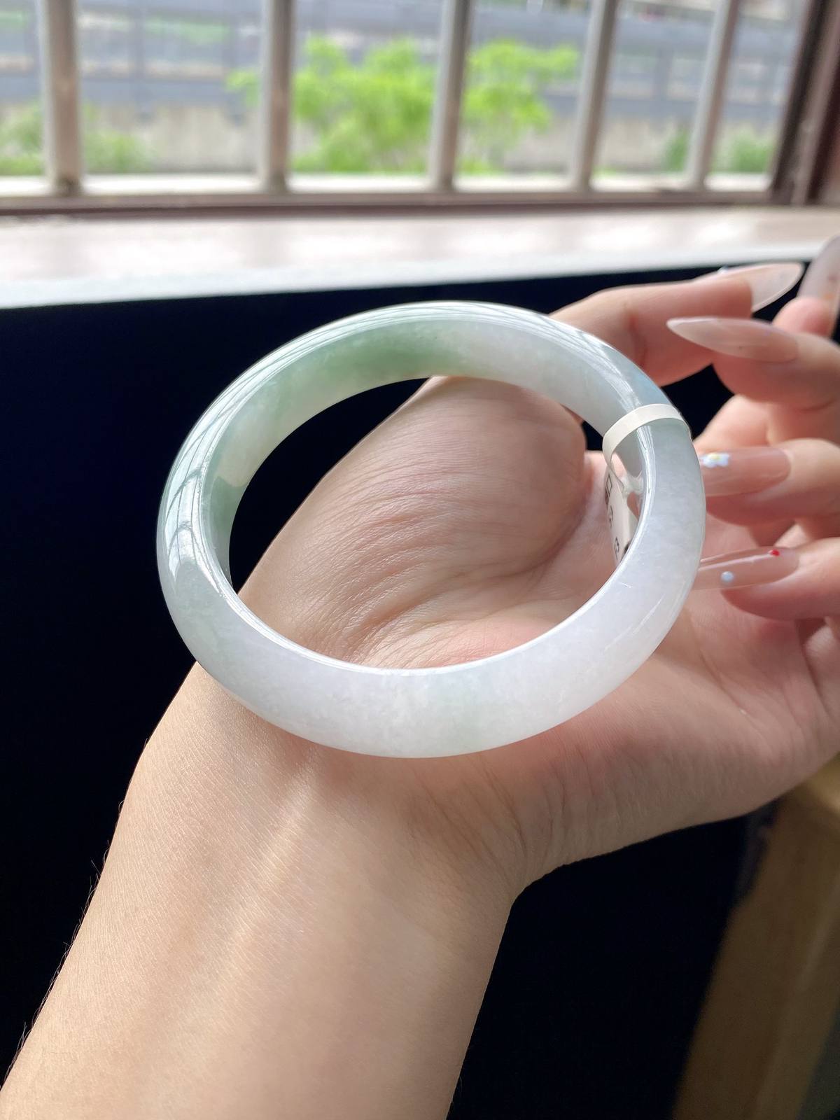 冰晴绿半山水正圈成品（纹裂放漏）
HYY-2060
⭕️59-12-8.6