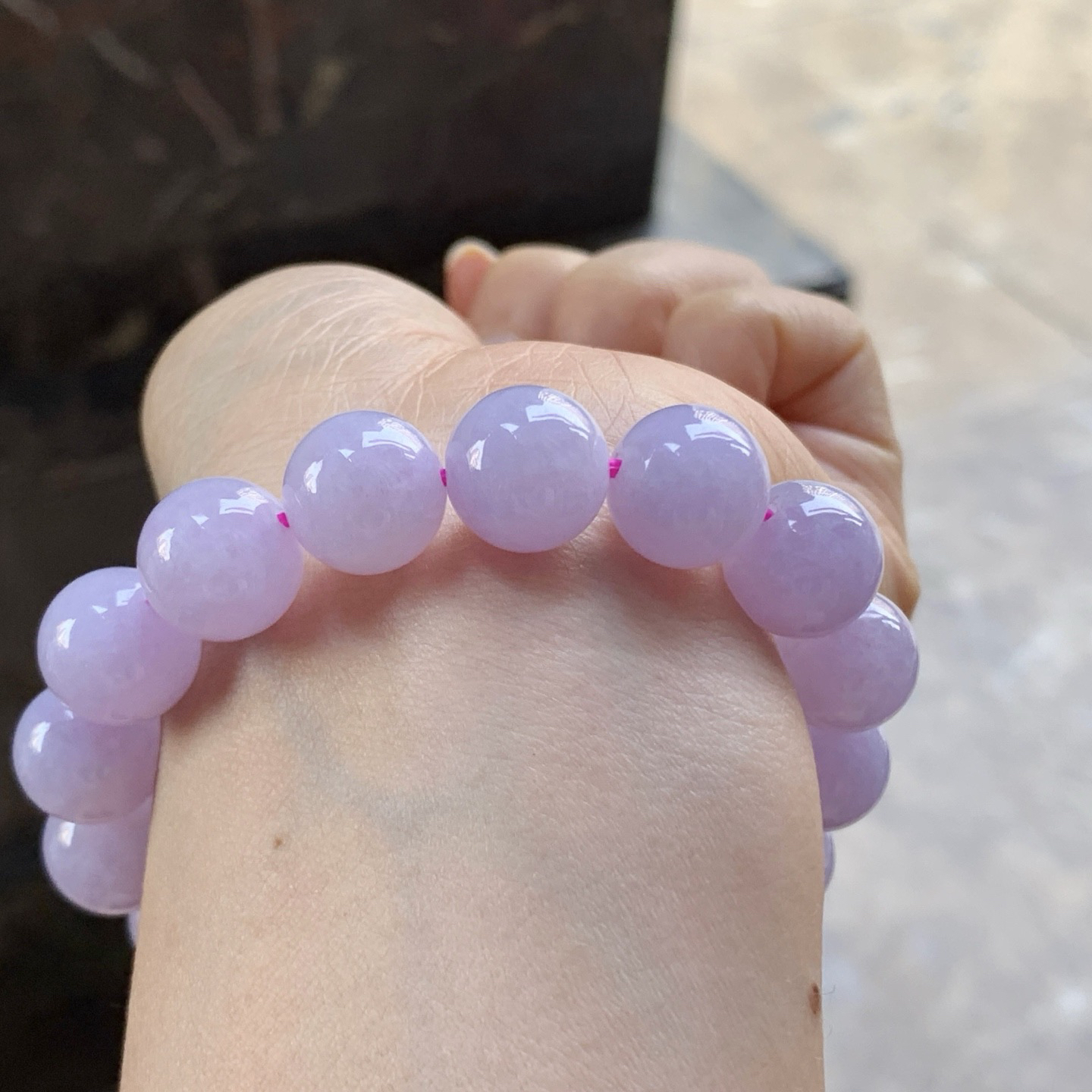 紫罗兰手串^_^颜色鲜艳 玉质温润