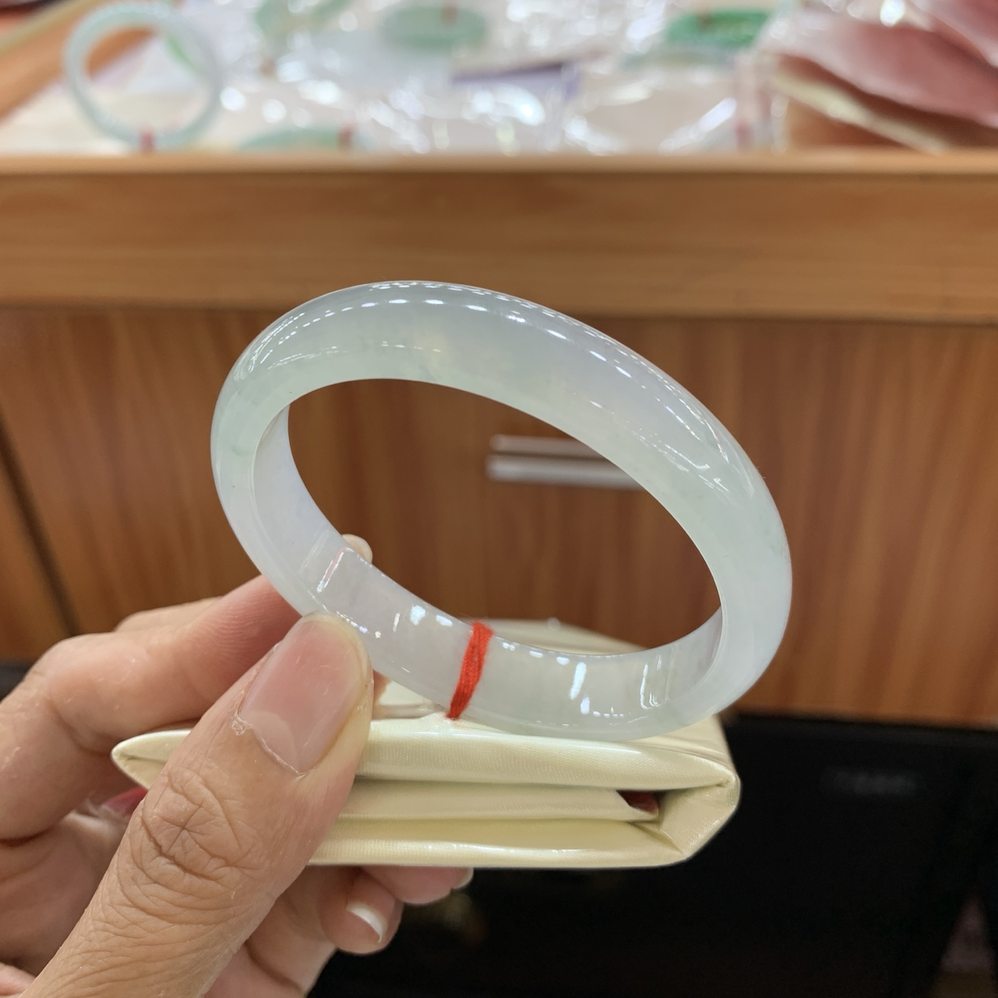 飘花贵妃翡翠手镯 55-47-11.6-6.5