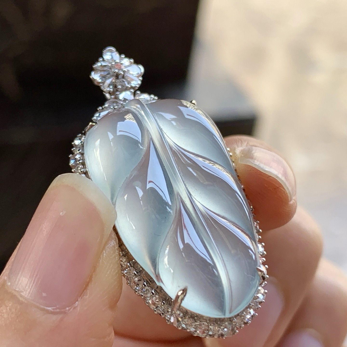 金钻镶嵌冰叶子^_^冰透