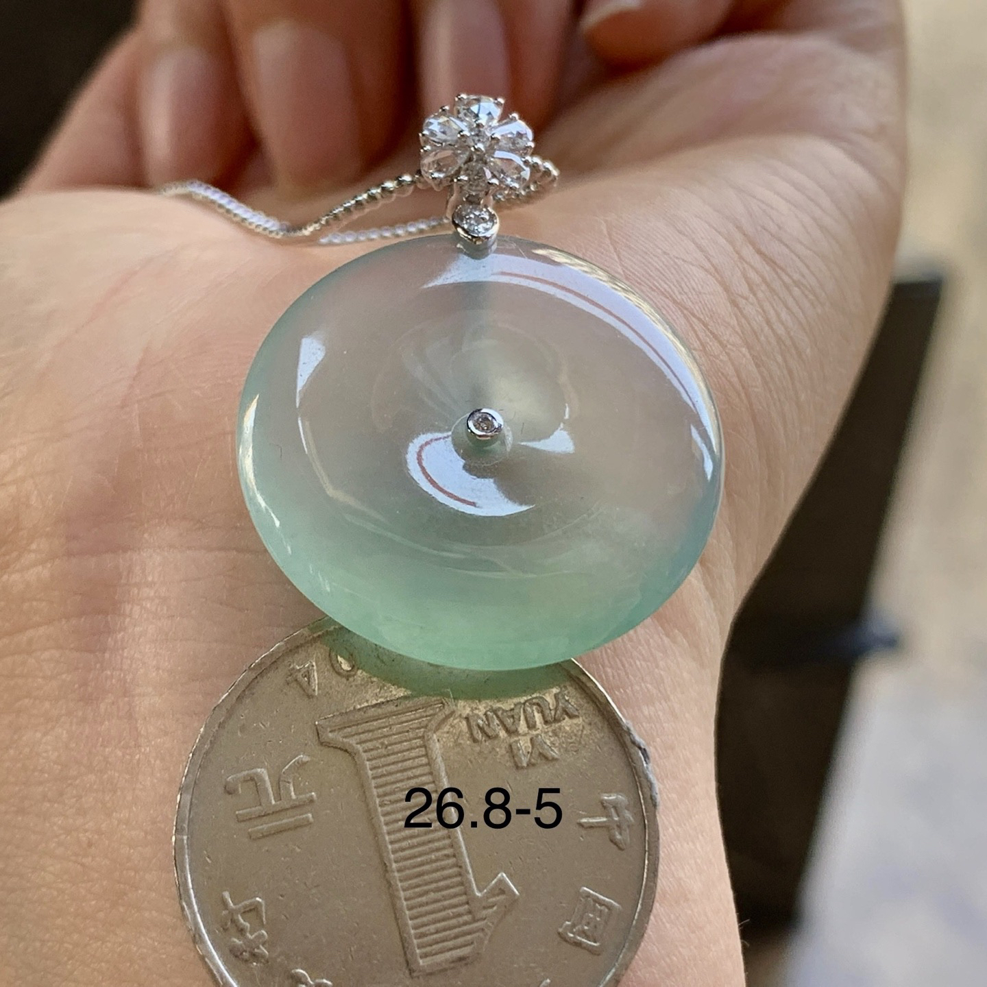 金扣冰晴平安扣^_^冰透 尺寸26.8